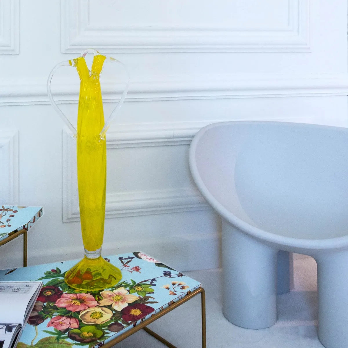 Argencourt vase yellow inflatable glass