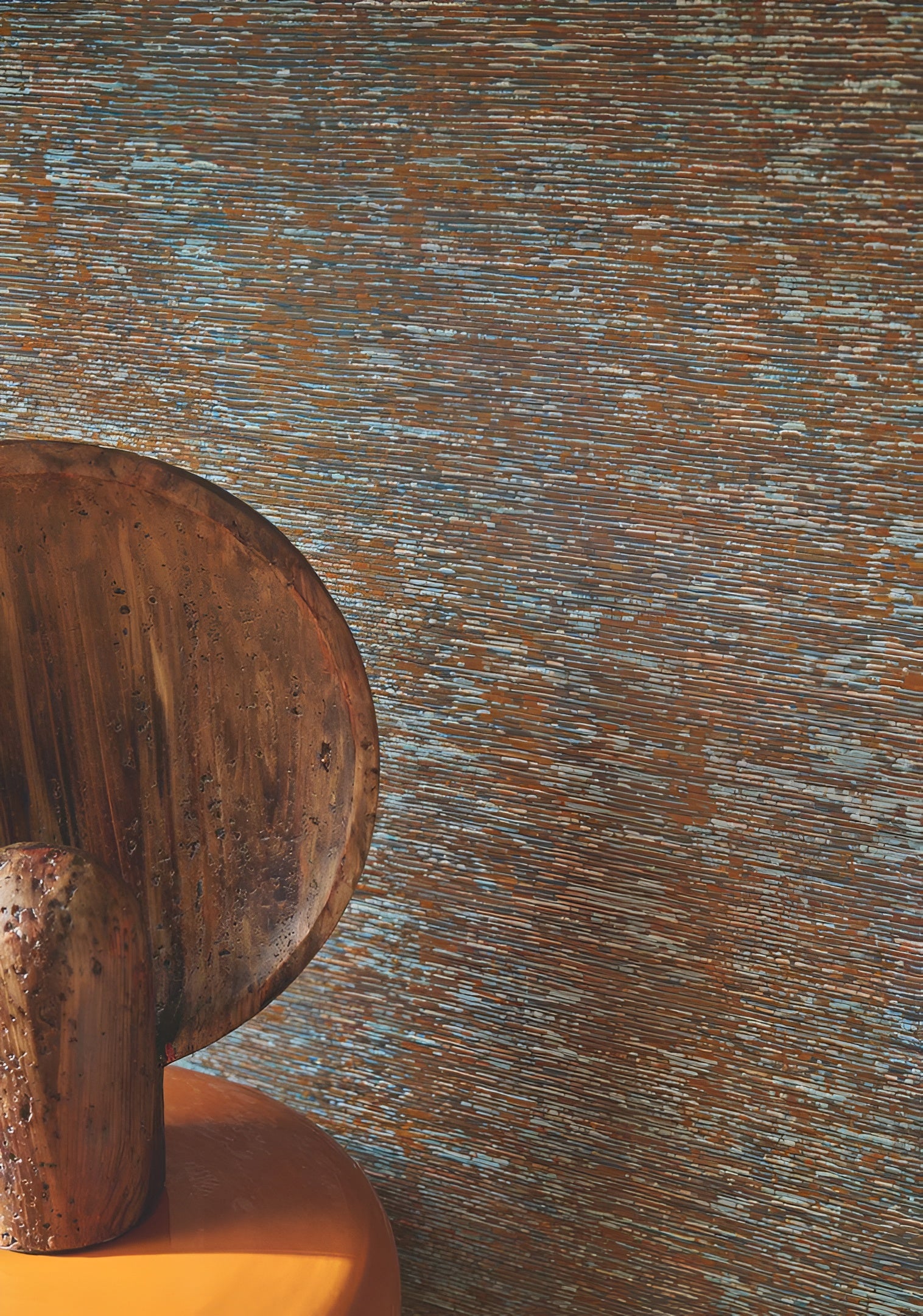 Textile structural wallpaper ARTOIS - PIERRE BLEUE blue