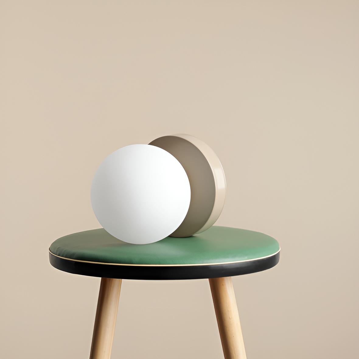 Tischleuchte BALL beige
