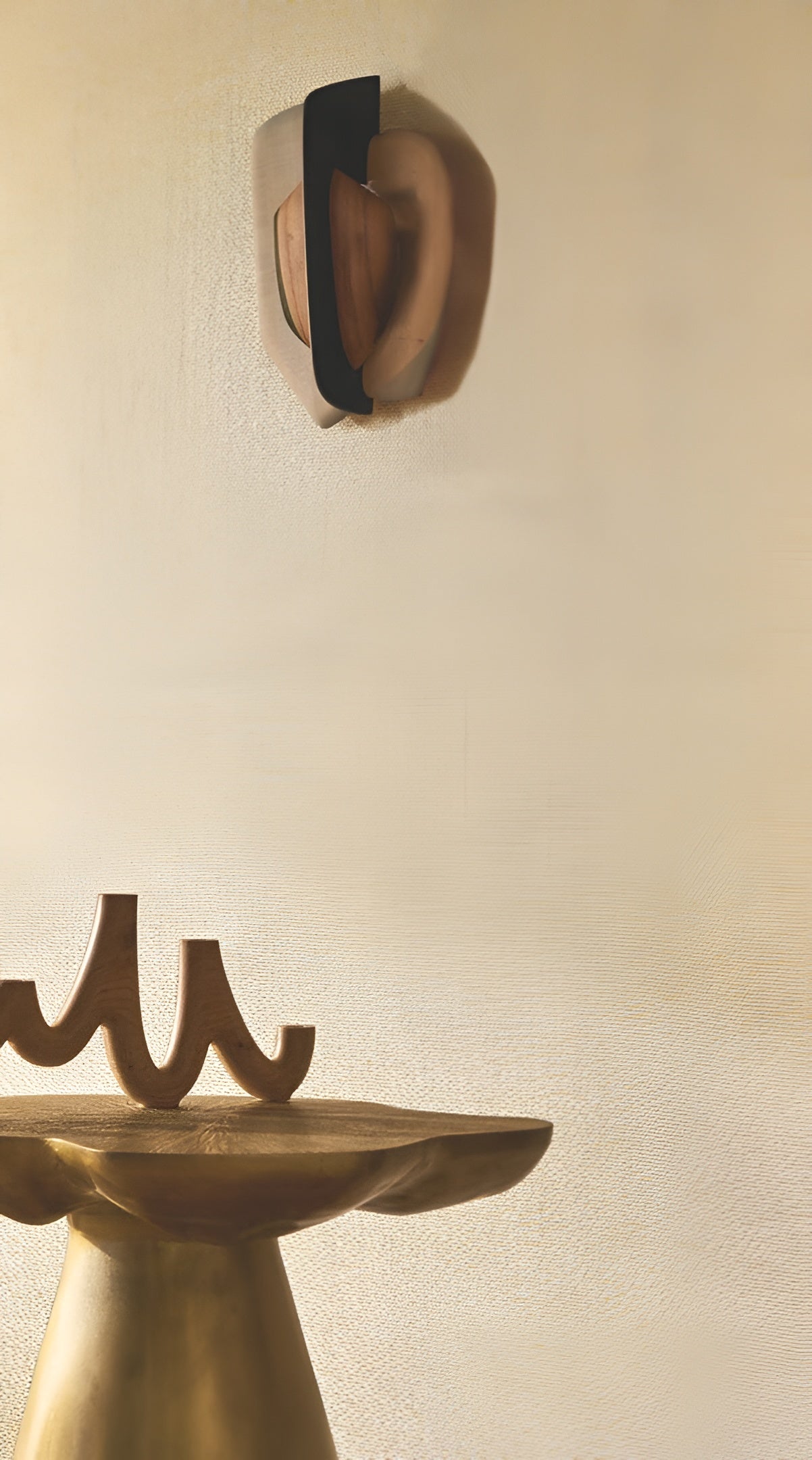 Metallic textured textile wallpaper RADIEUSE - IVORY GOLD ivory