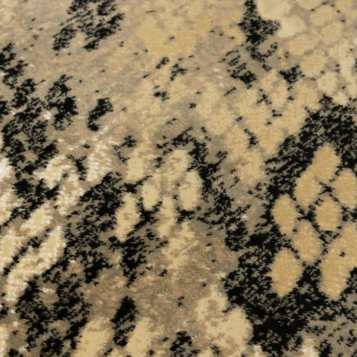 KEEP YOUR ENEMIES CLOSER rug in brown snake print