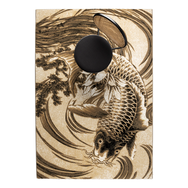 LEGEND OF KOI CARPET beige-gray rug
