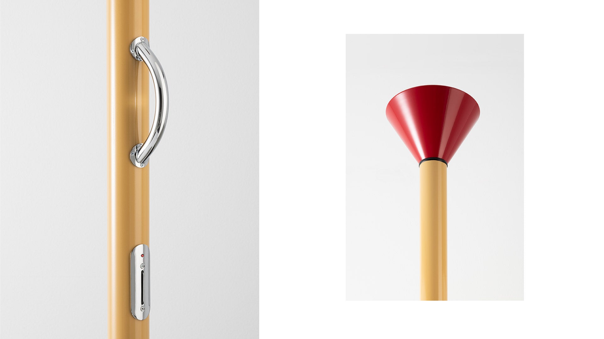 CALLIMACO Floor Lamp yellow with red and gray