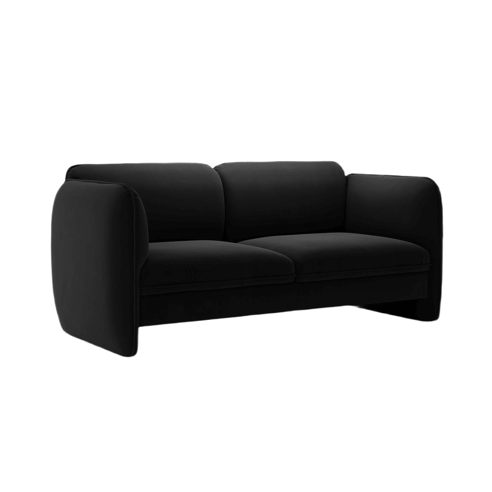 Sofa aksamitna 2-osobowa GEORGIA czarny