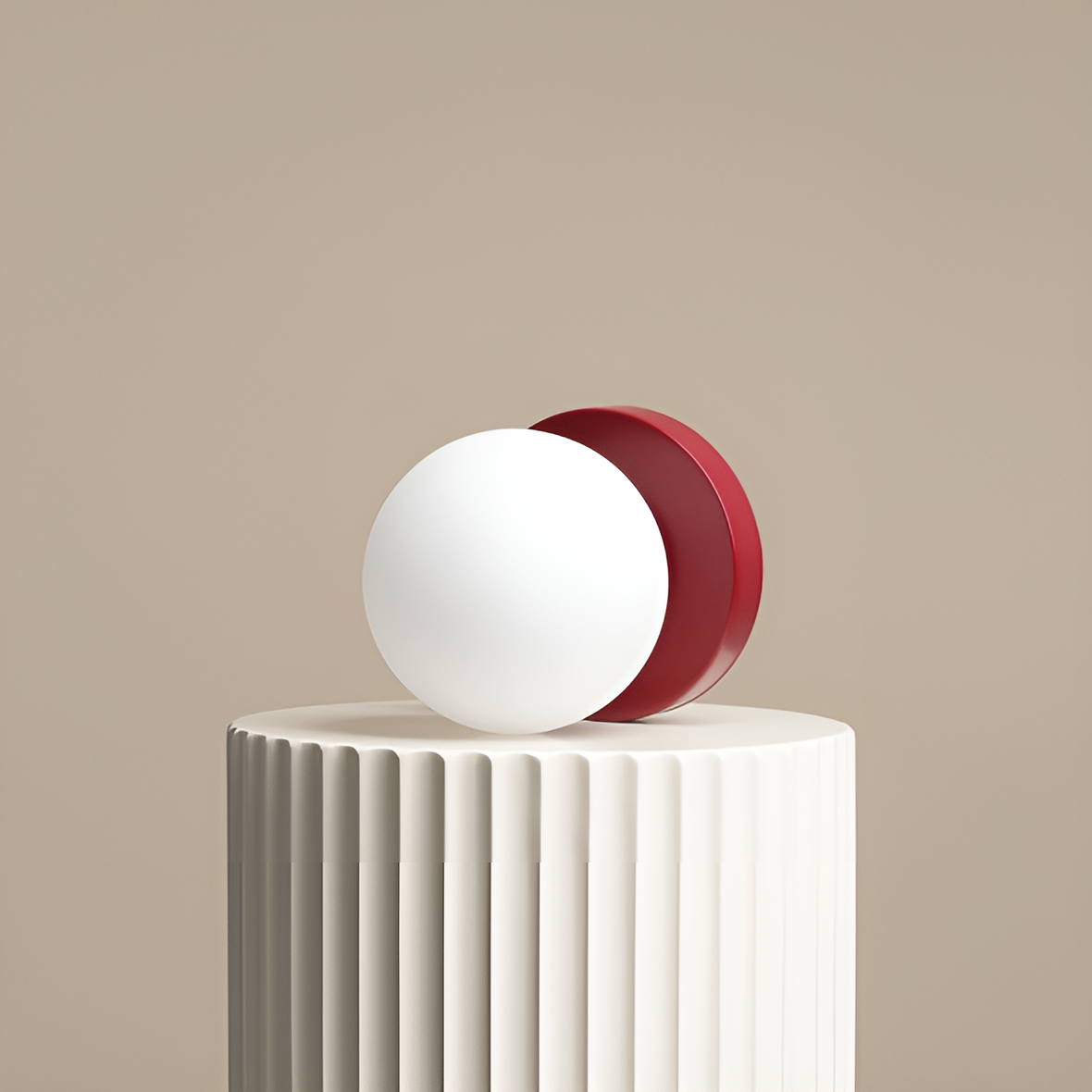BALL Tischleuchte rot