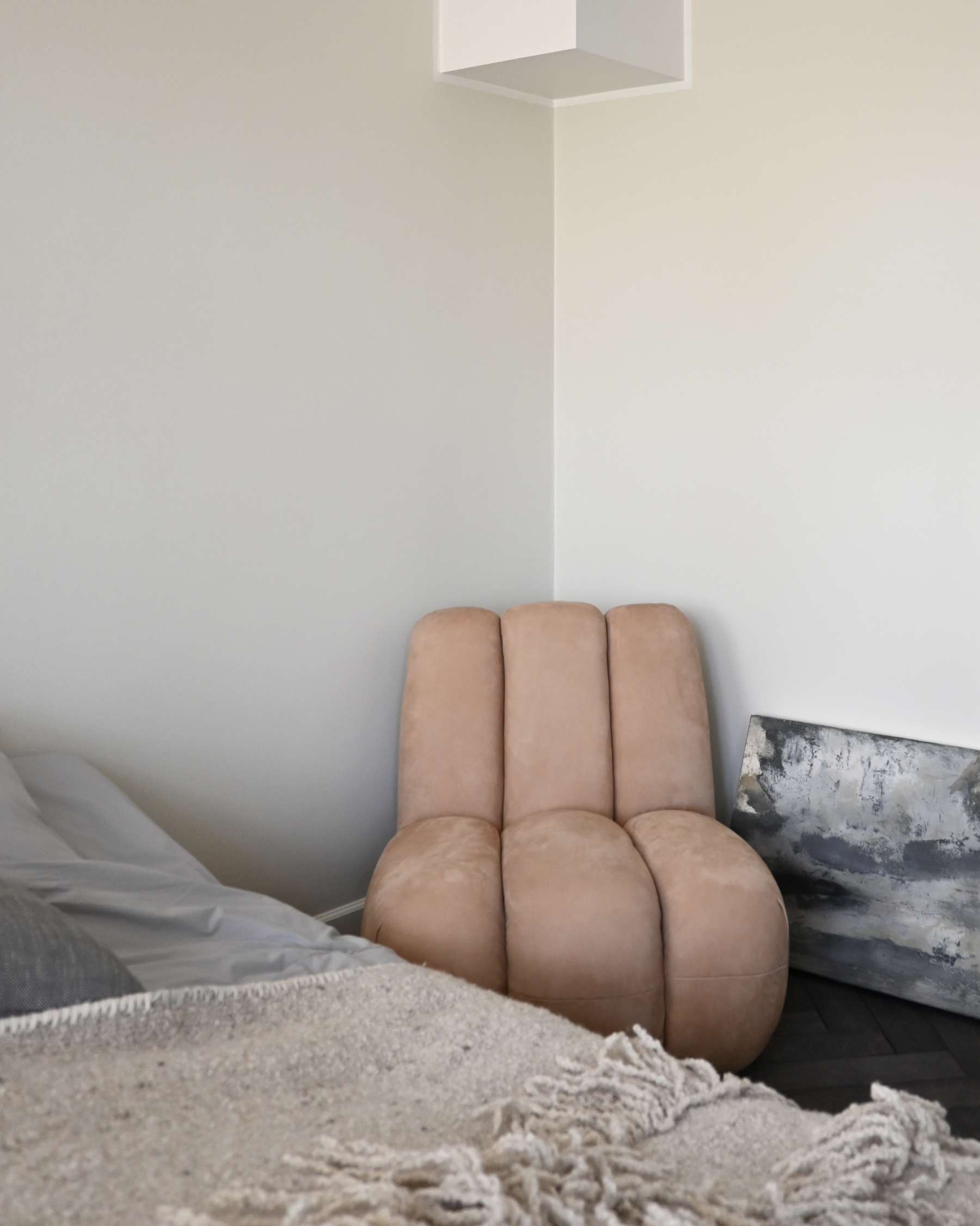 TOE Sessel beige Nubukleder