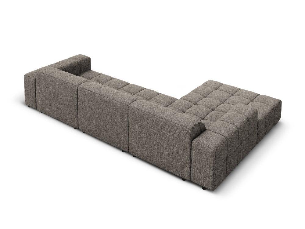 Left-side 4-seater corner sofa CHICAGO grey chenille Cosmopolitan Design Eye on Design