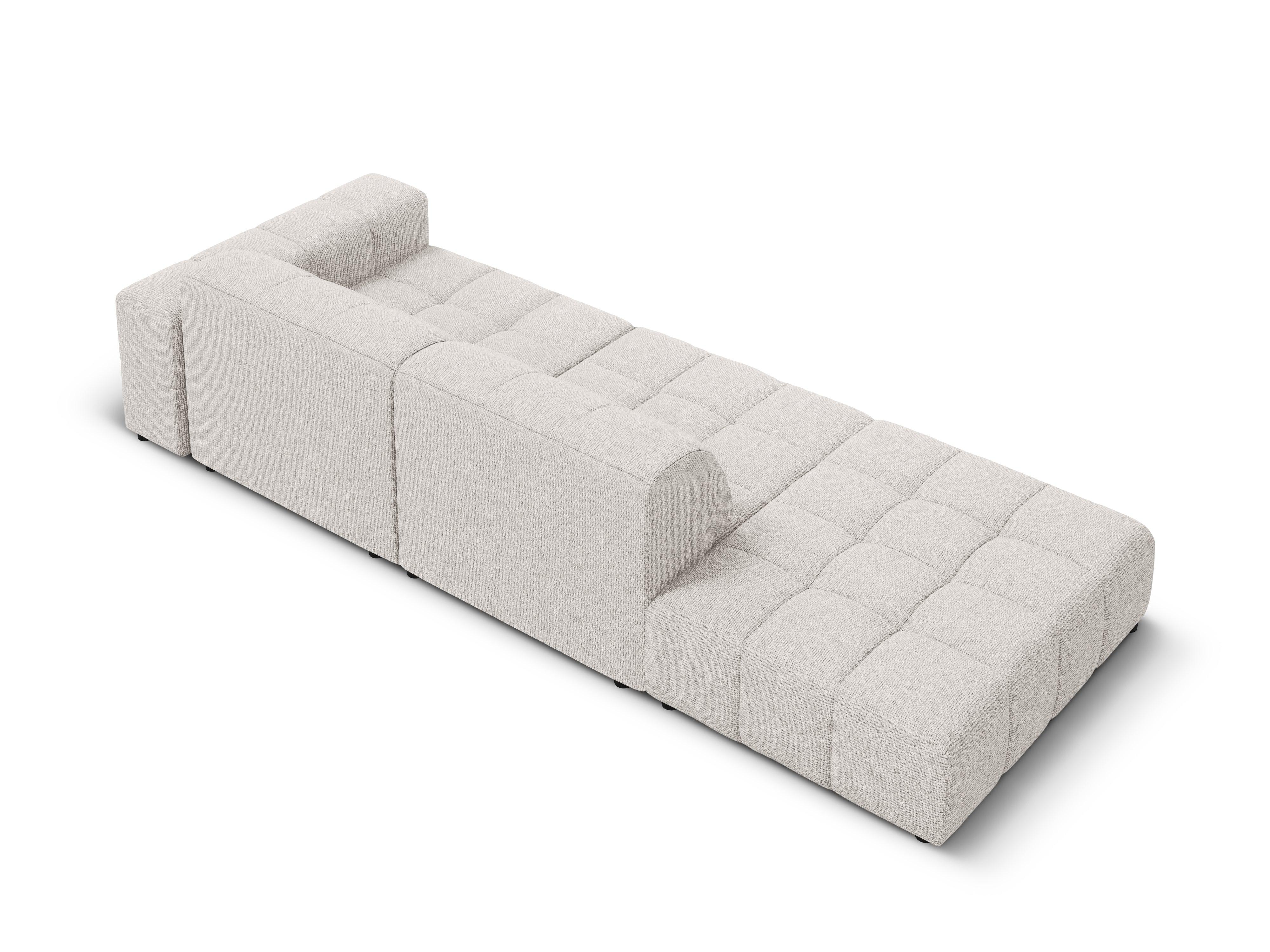 Sofa left 3 seater CHICAGO light grey chenille Cosmopolitan Design Eye on Design