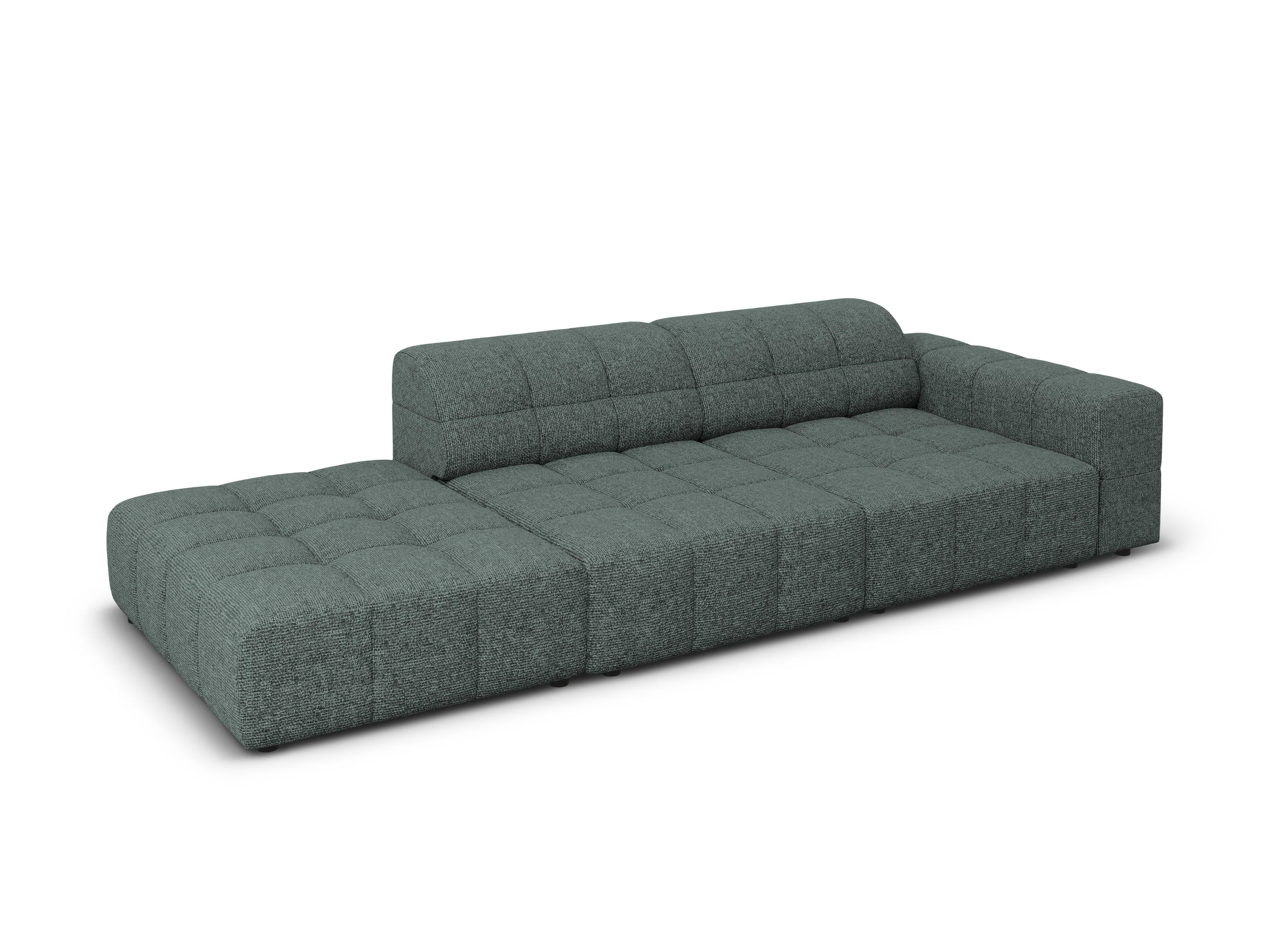 Sofa left 3 seater CHICAGO petrol chenille Cosmopolitan Design Eye on Design