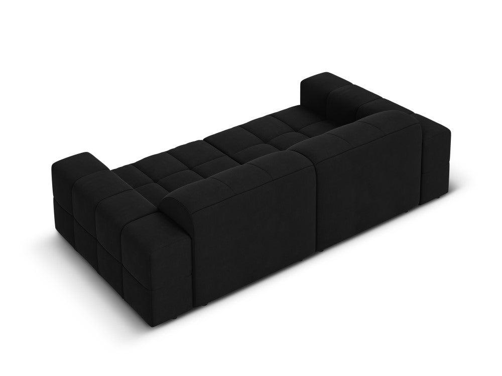 Velvet 3 seater sofa CHICAGO black Cosmopolitan Design Eye on Design