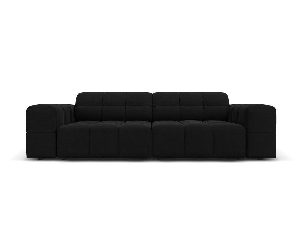 Velvet 3 seater sofa CHICAGO black Cosmopolitan Design Eye on Design