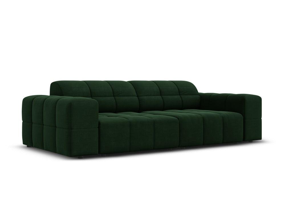 Velvet 3-seater sofa CHICAGO bottle green Cosmopolitan Design Eye on Design