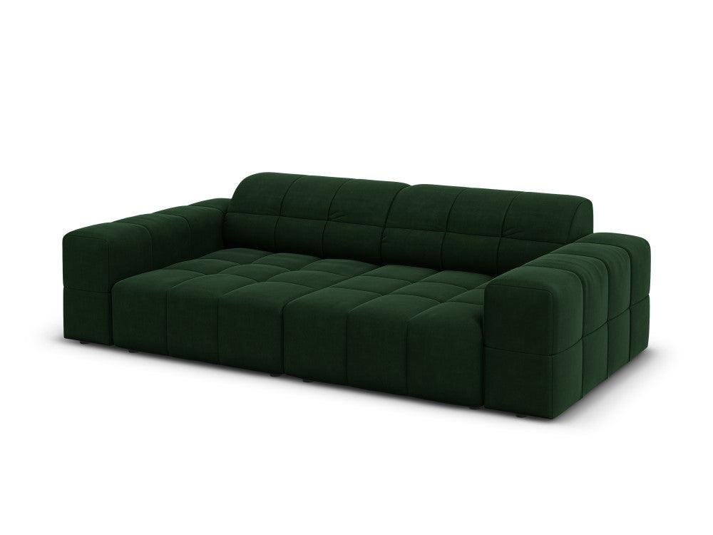 Velvet 3-seater sofa CHICAGO bottled green Cosmopolitan Design Eye on Design