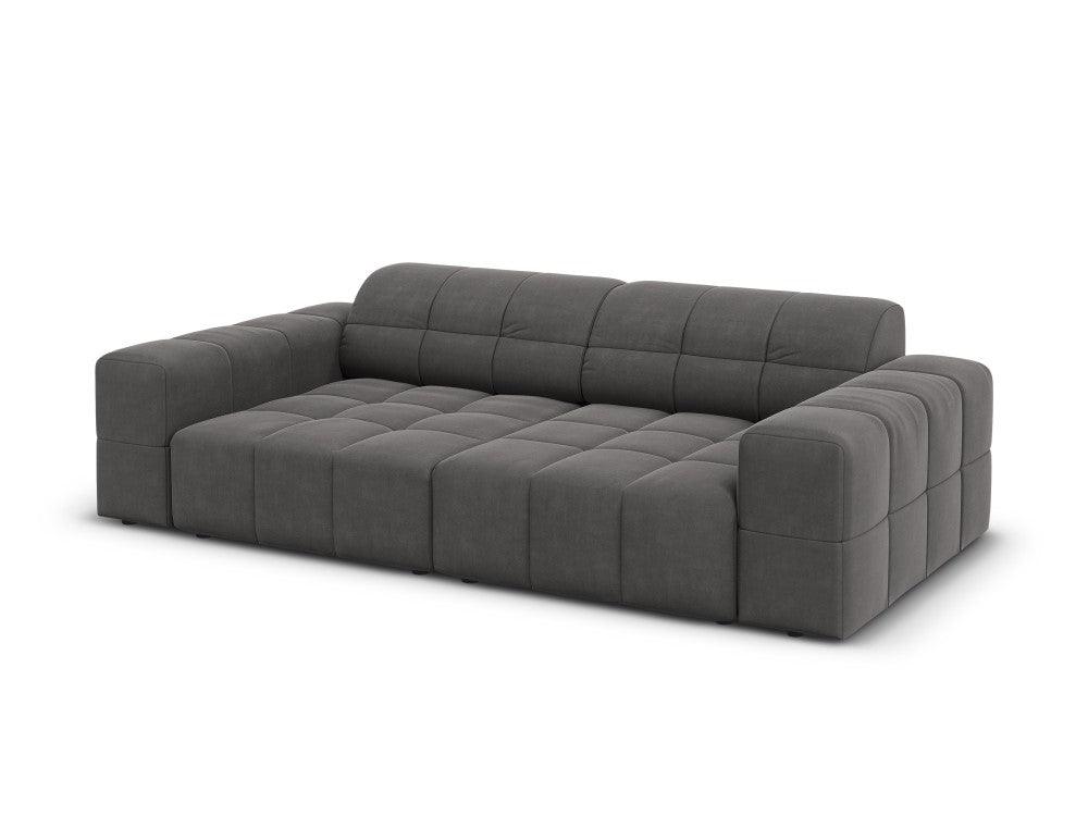 Velvet 3 seater sofa CHICAGO dark gray Cosmopolitan Design Eye on Design