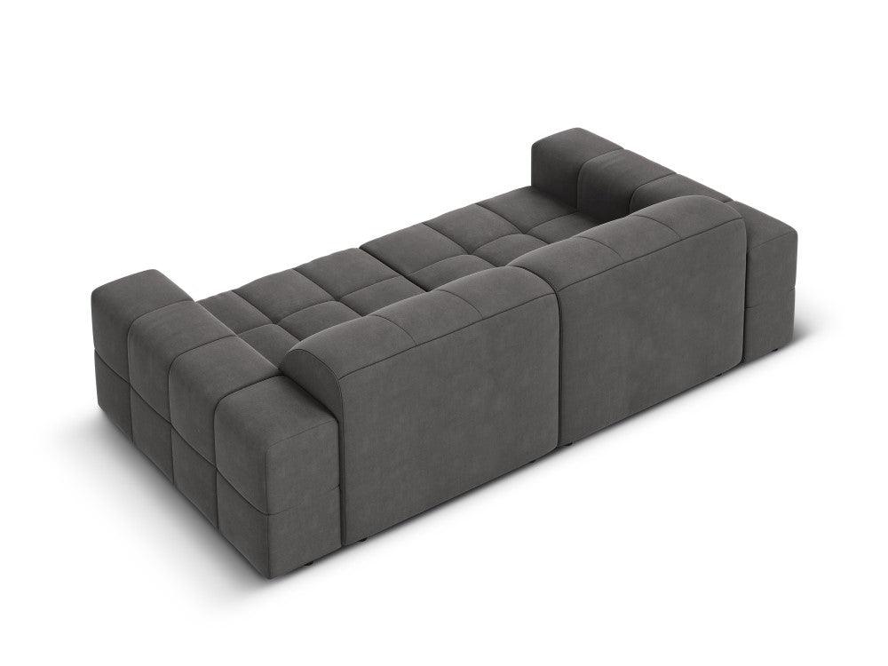 Velvet 3 seater sofa CHICAGO dark gray Cosmopolitan Design Eye on Design