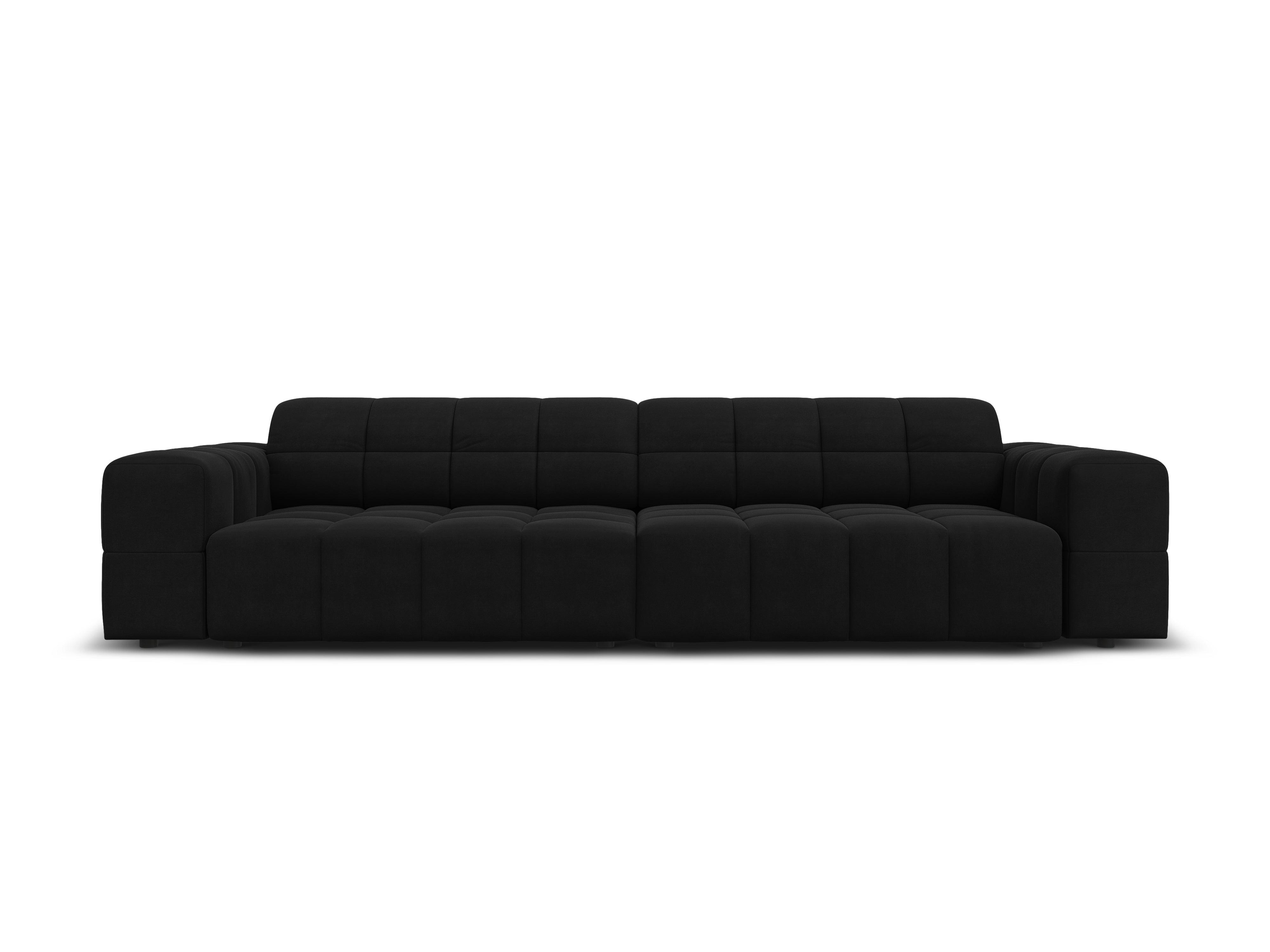 Velvet 4-seater sofa CHICAGO black Cosmopolitan Design Eye on Design