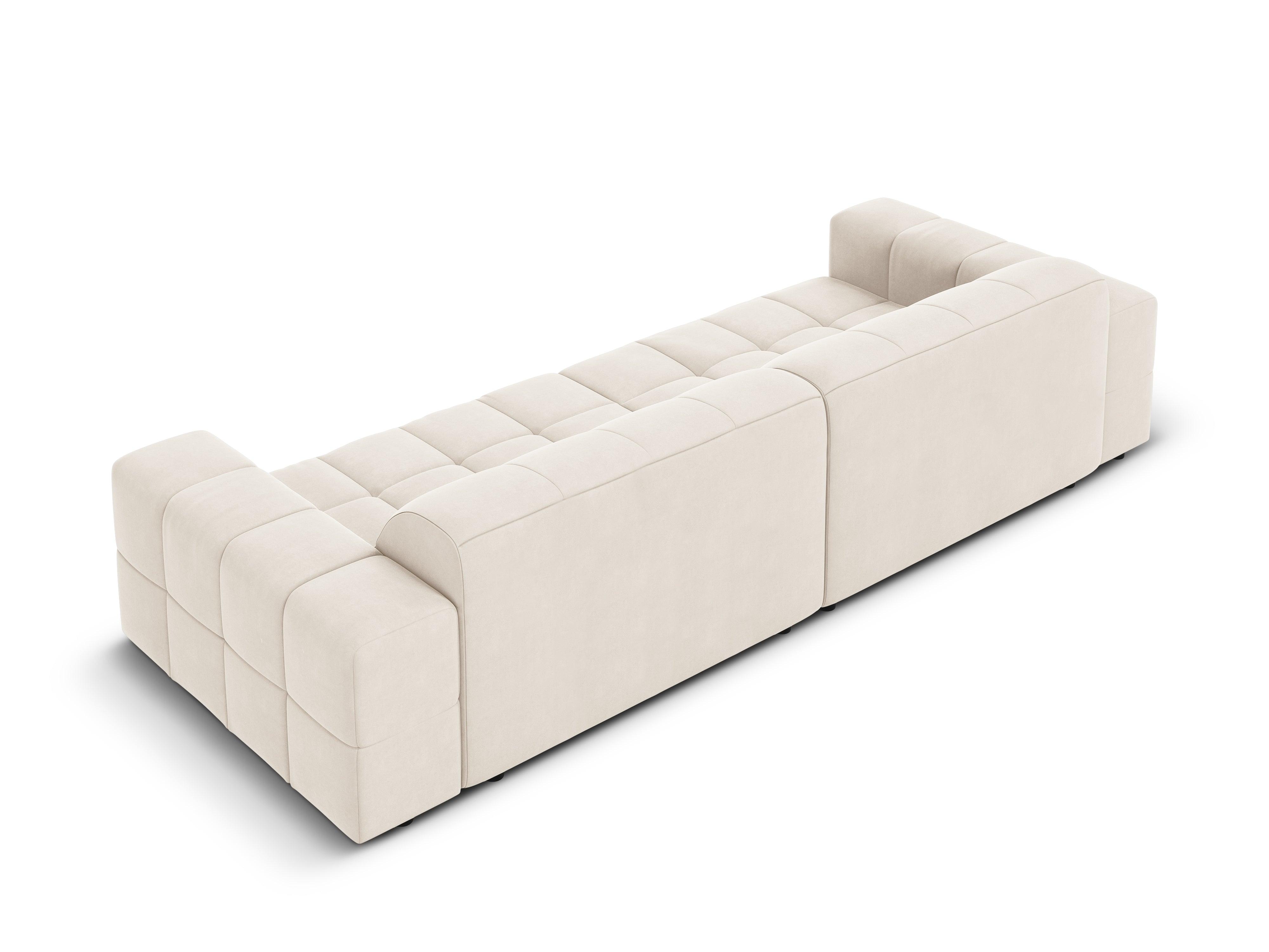 Velvet 4-seater sofa CHICAGO light beige Cosmopolitan Design Eye on Design