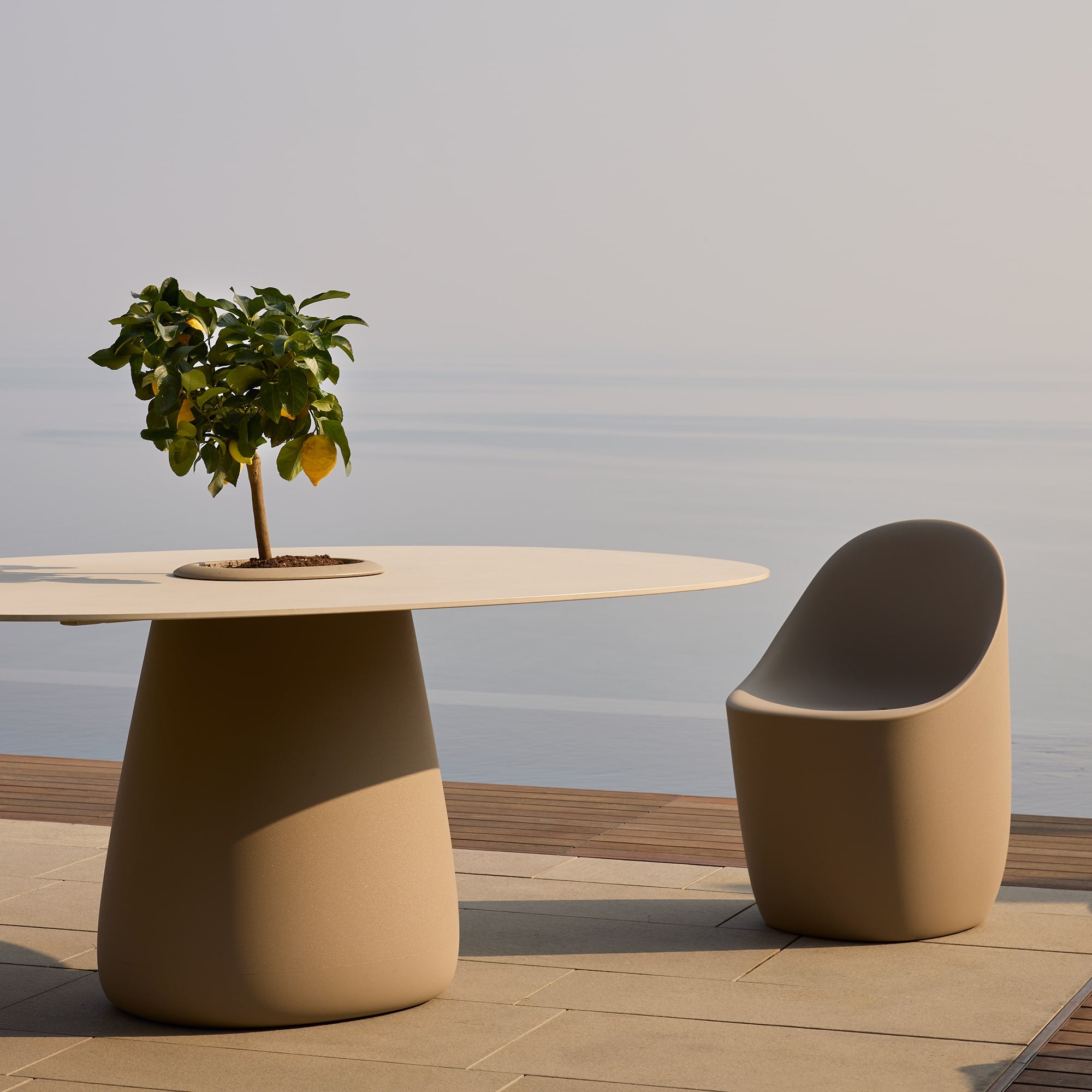 COBBLE taupe outdoor chair