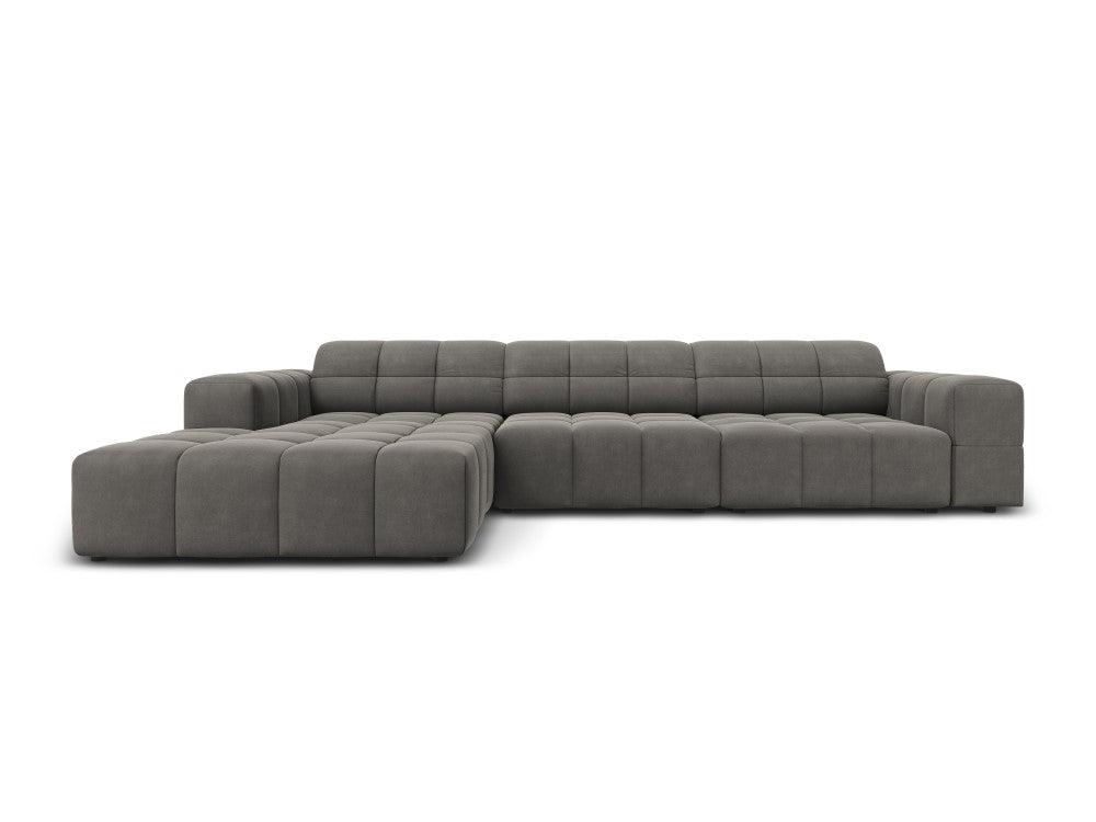 Left corner velvet 4-seater CHICAGO grey Cosmopolitan Design Eye on Design