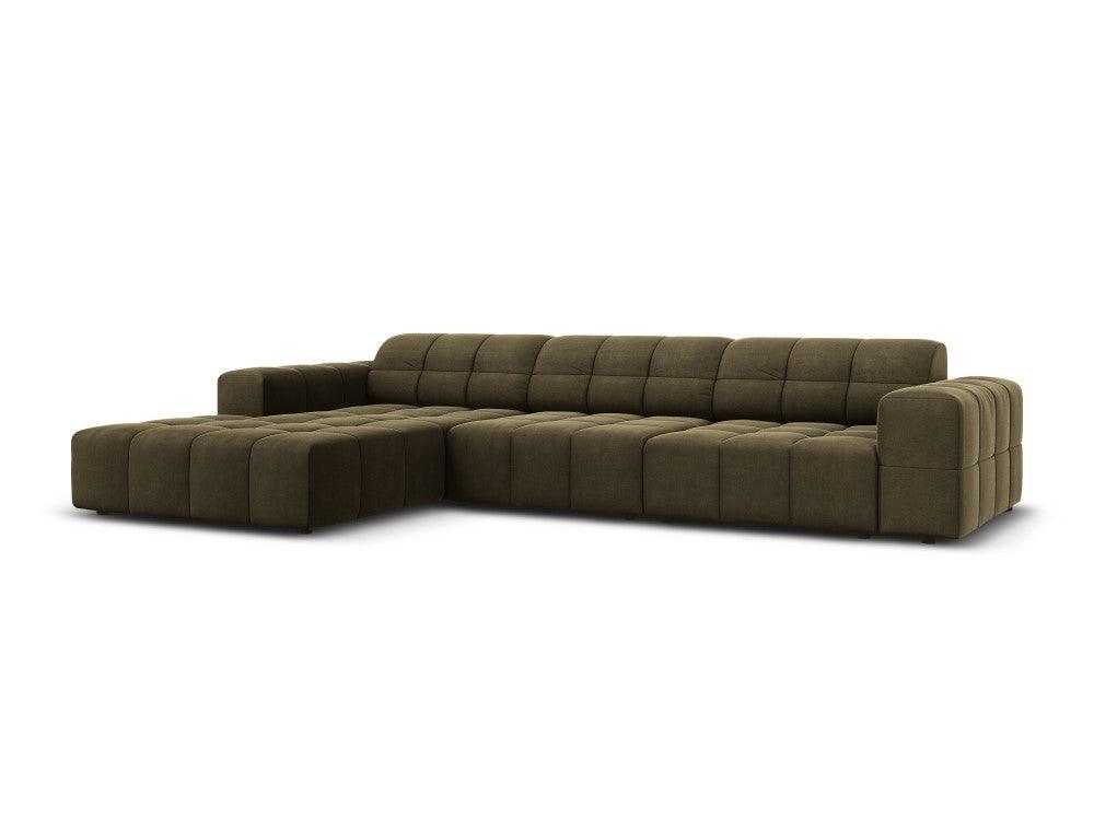 Left corner velvet 4-seater CHICAGO olive Cosmopolitan Design Eye on Design