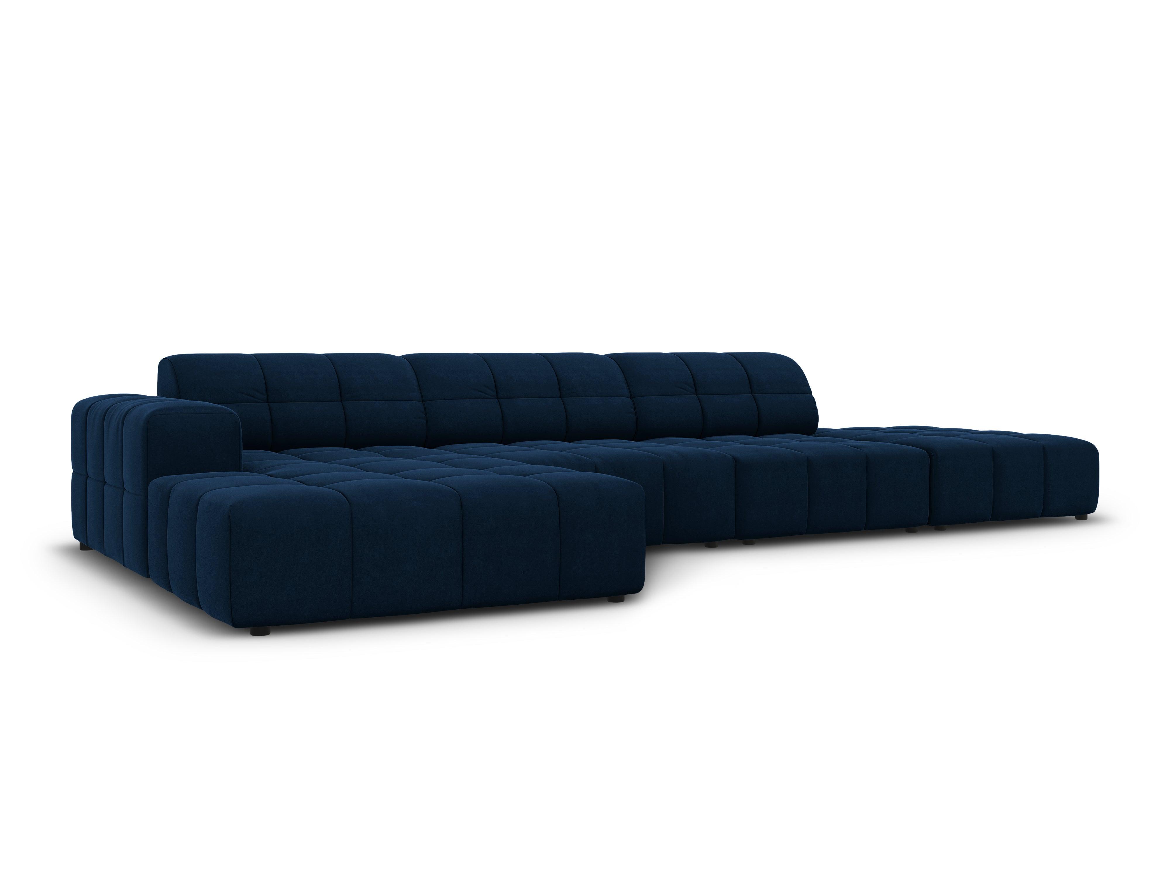 Left corner velvet 5-seater CHICAGO royal blue Cosmopolitan Design Eye on Design