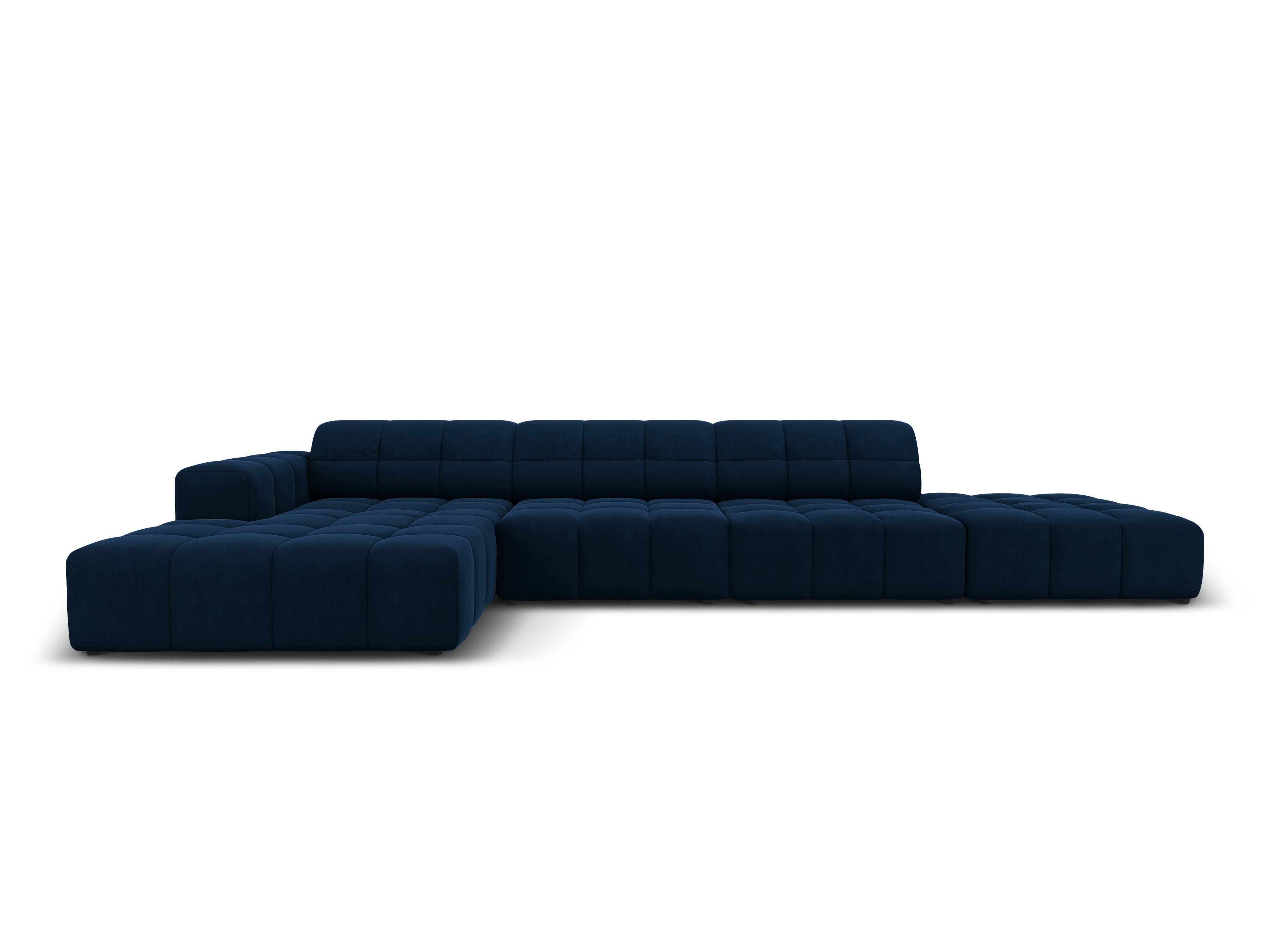 Left corner velvet 5 seater CHICAGO royal blue Cosmopolitan Design Eye on Design