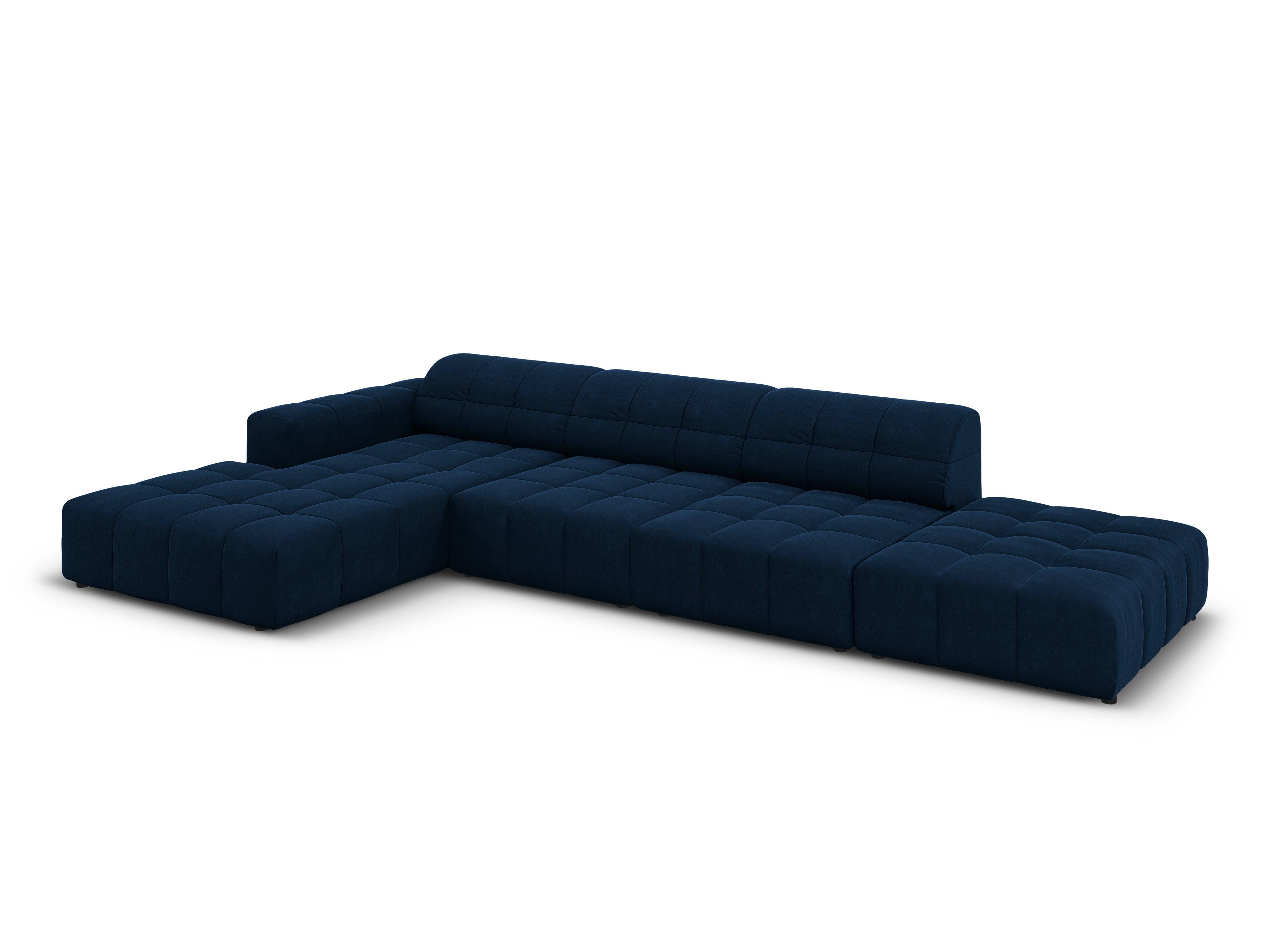 Left corner velvet 5 seater CHICAGO royal blue Cosmopolitan Design Eye on Design