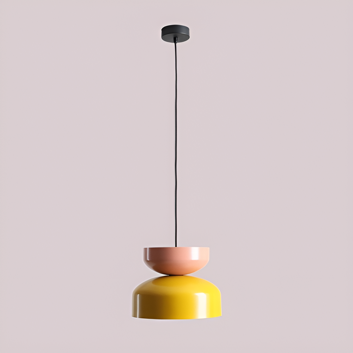 Hanging lamp coral tube with mustard