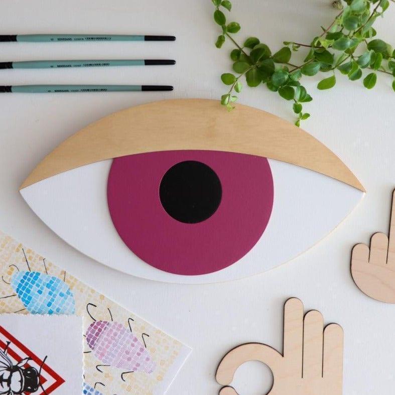 Dekoracja ścienna oko MALWA 3D z powieką Na_ha_ku    Eye on Design