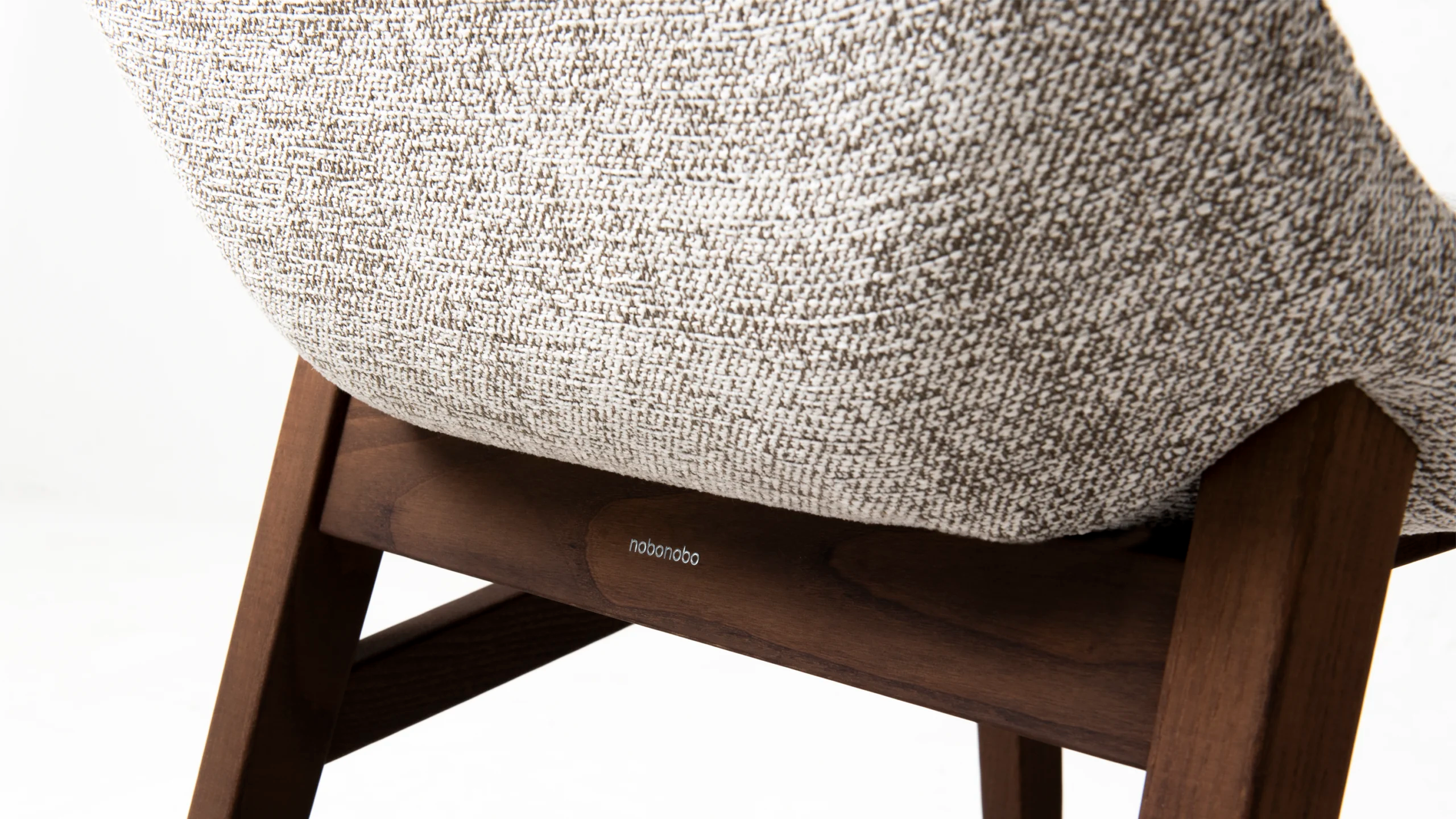 WAVE upholstered chair with wooden base