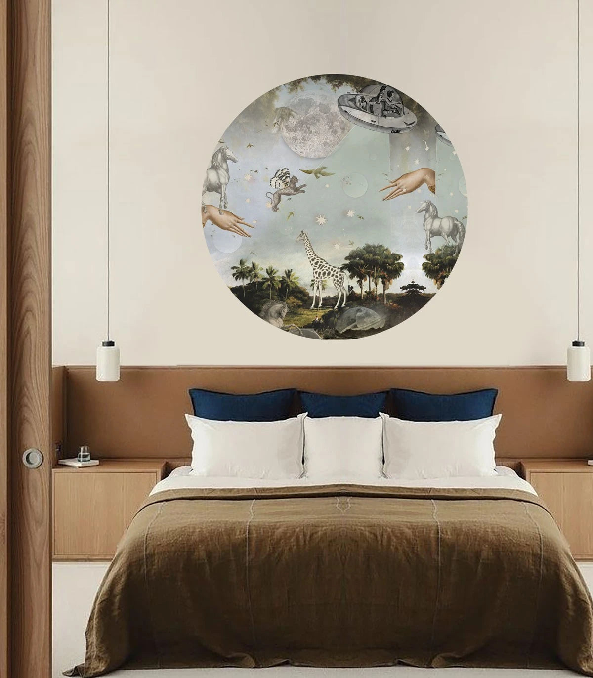 DOTS LIGHTING Wall Lamp - STARDUST SAFARI Dark Green with Blue