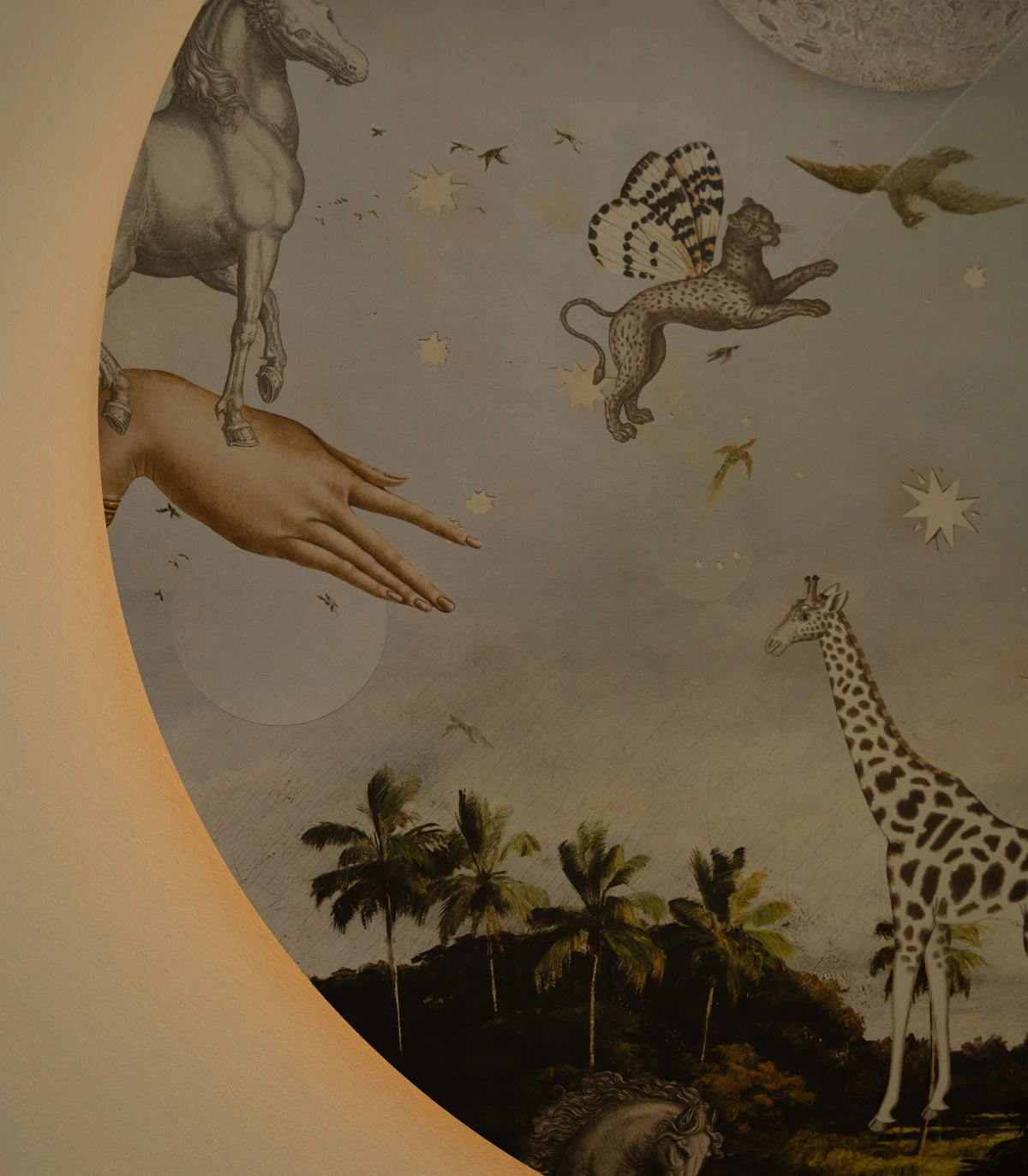 DOTS LIGHTING Wall Lamp - STARDUST SAFARI Dark Green with Blue