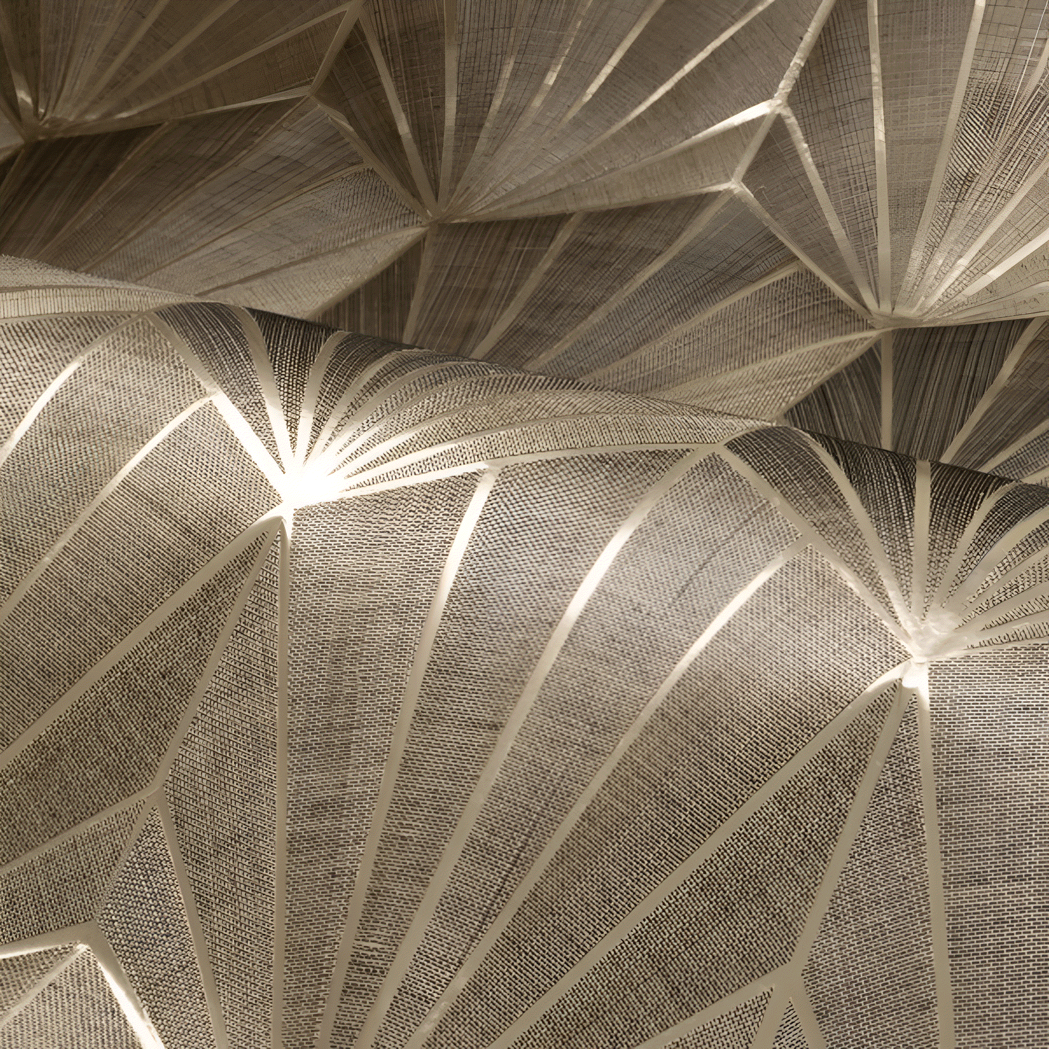 Natural metallic structural wallpaper art deco MAJESTÉ - NOIR DE LUNE PLATINE dark platinum