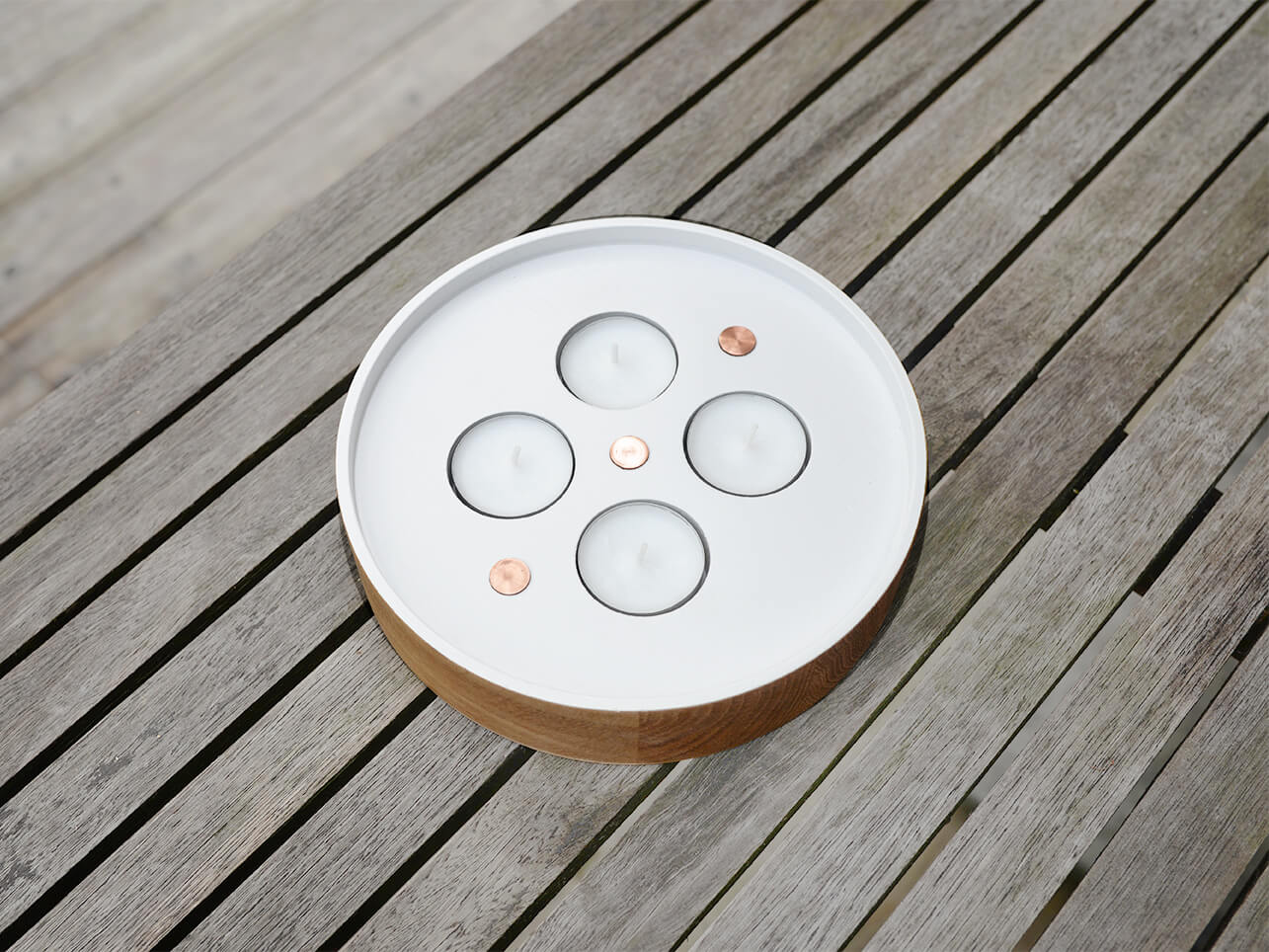 Enlightenment 4 White Tealight Holder