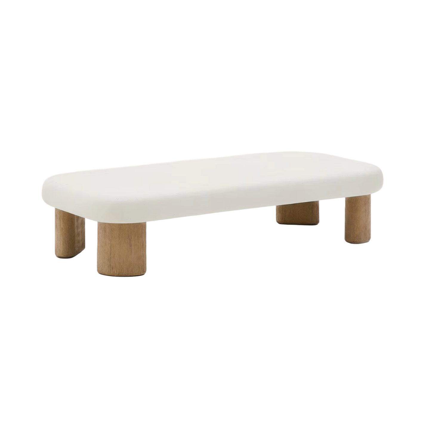 LABRA Outdoor-Couchtisch aus Zement und Akazienholz 