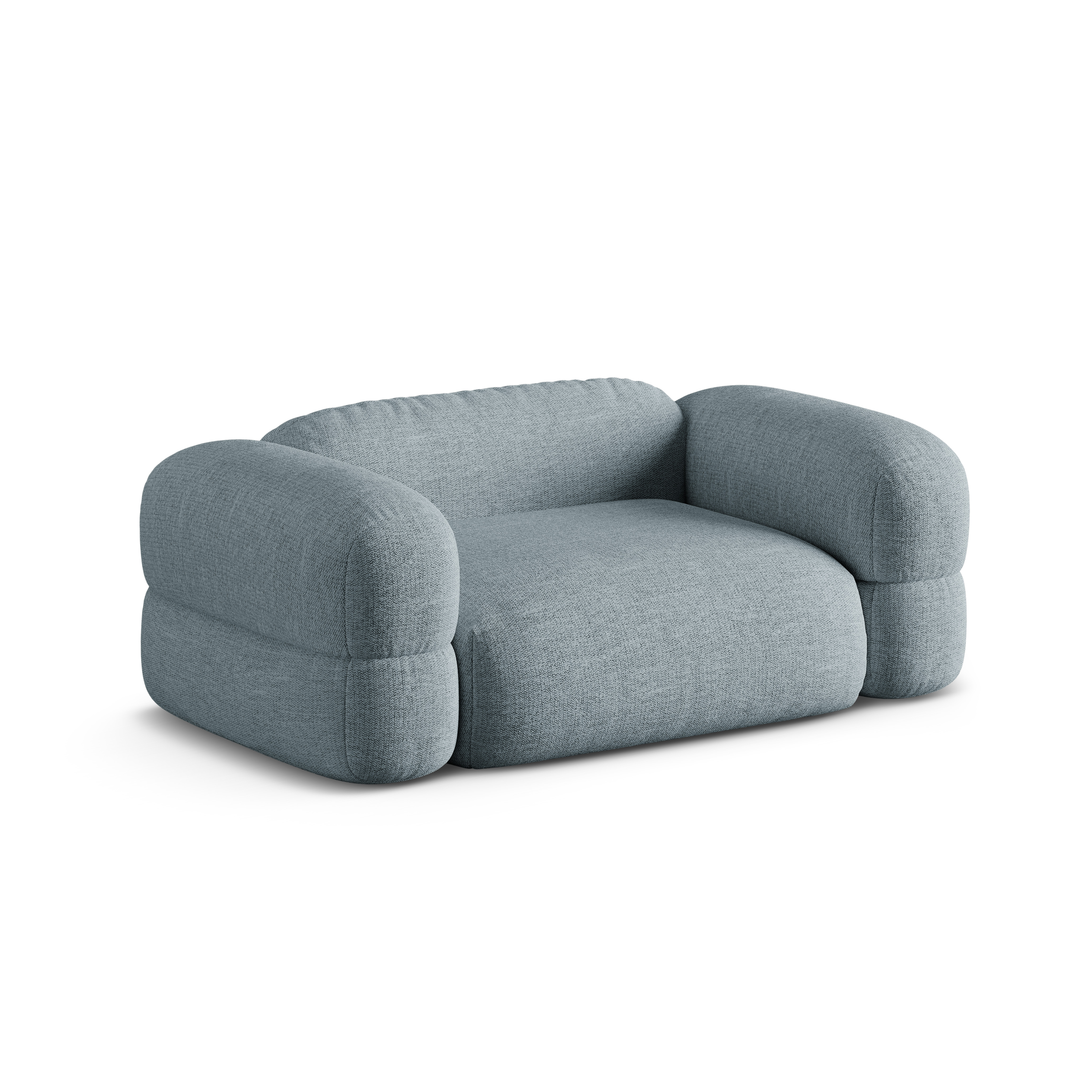 2-seater Sofa ROGER blue chenille