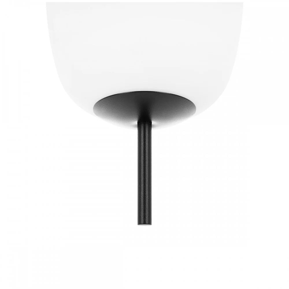 EPLI MINI black pendant lamp with white glass
