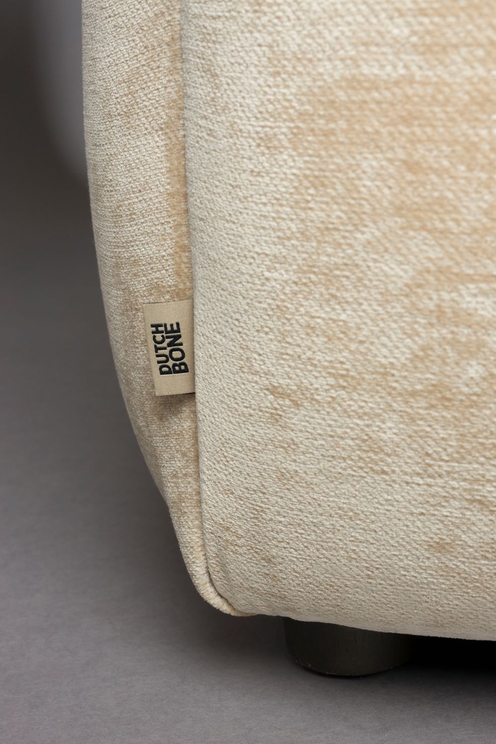 HACKMAN Modular Sofa - Right-End Element Beige Velvet