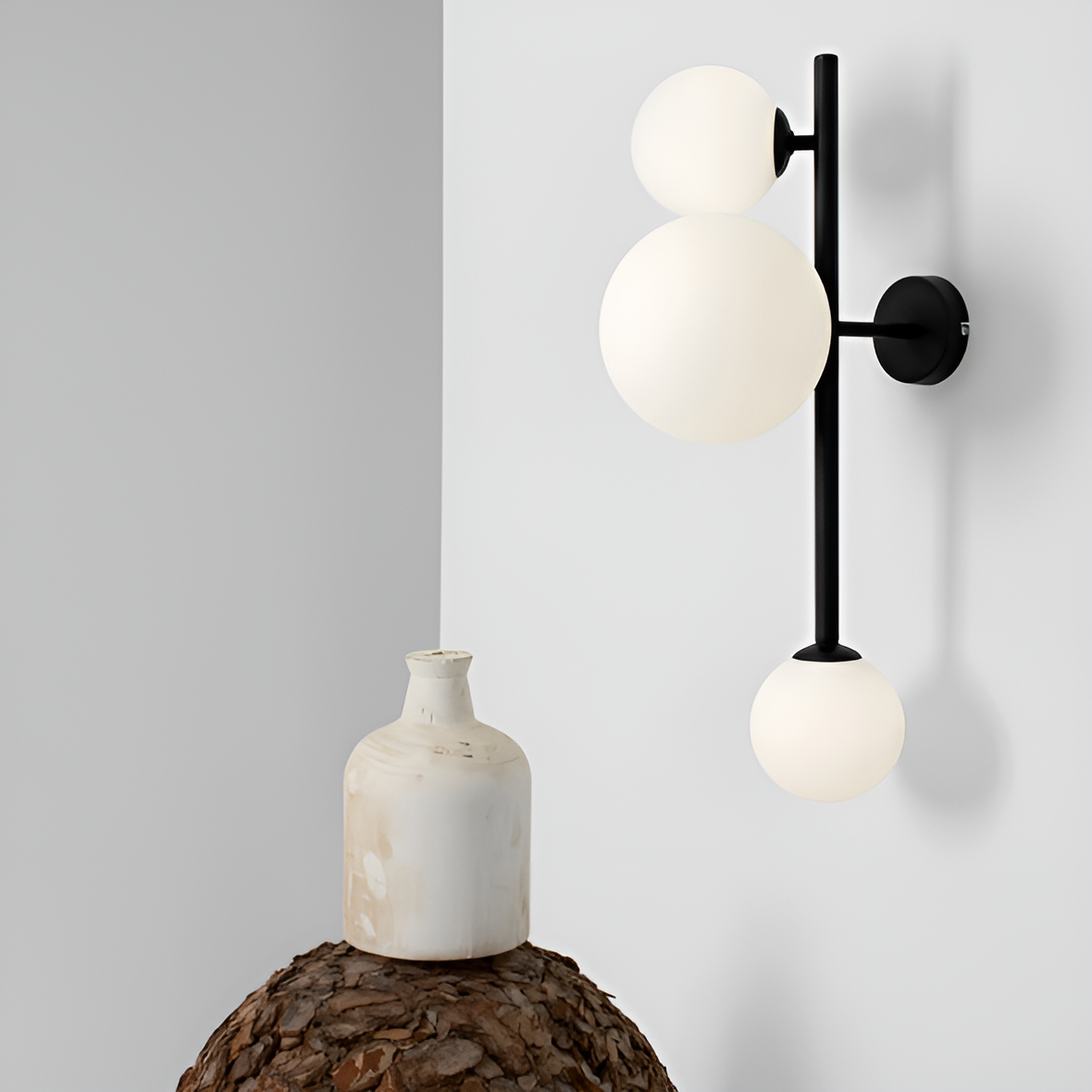 DIONE TRIO schwarze Wandleuchte