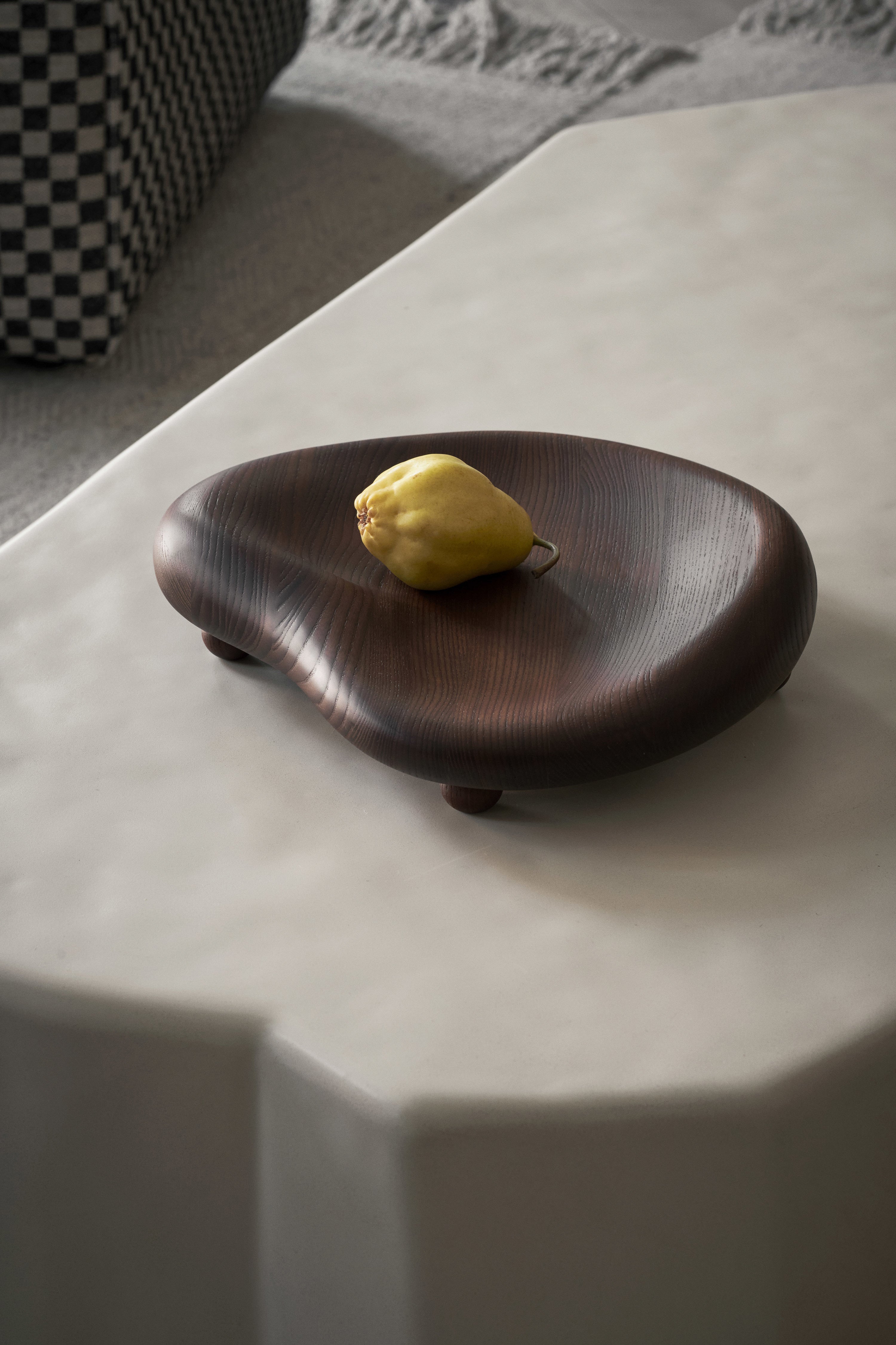 CAIRN CENTREPIECE decorative tray dark brown ash wood