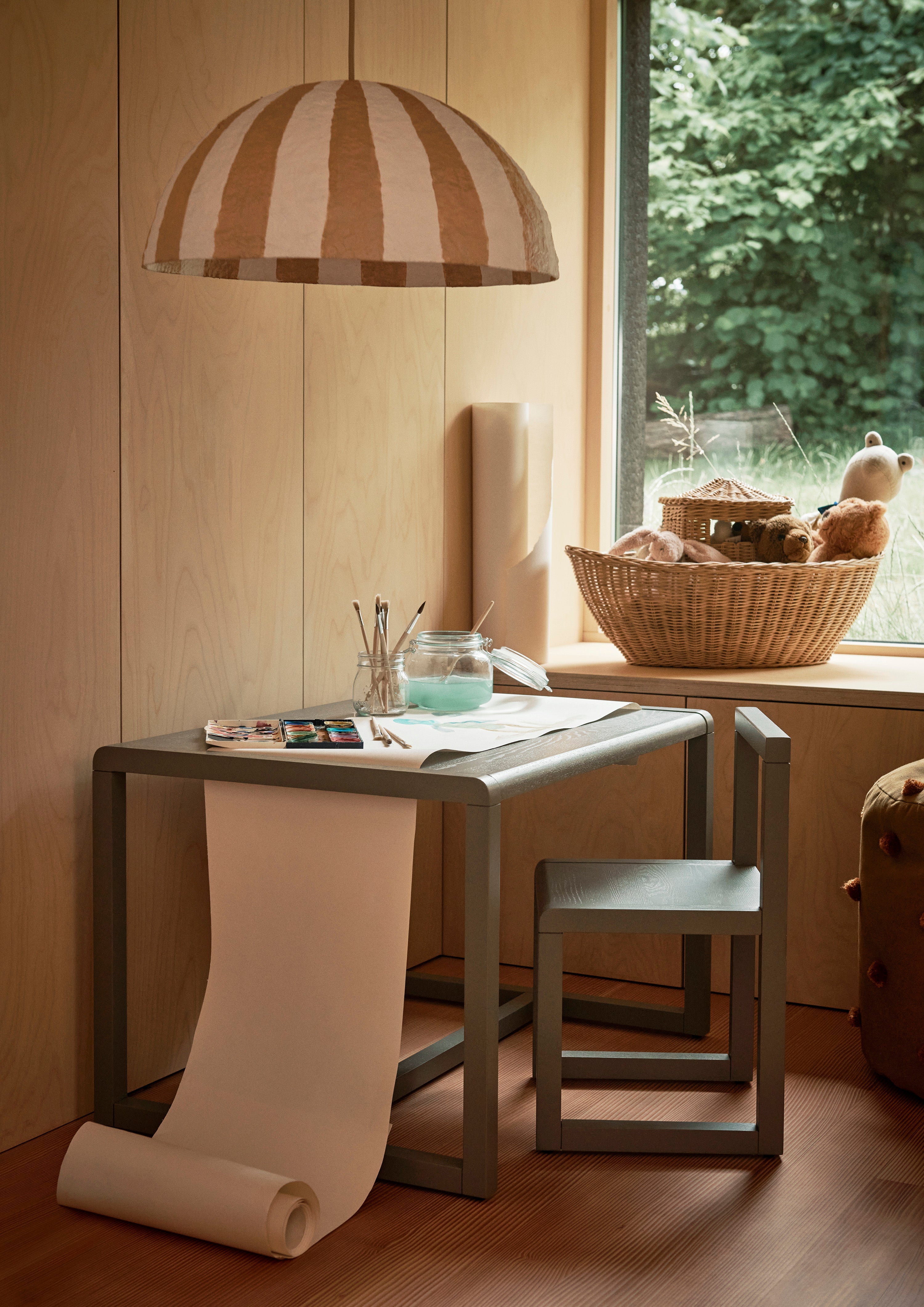 Half Dome-Stripe beige with white