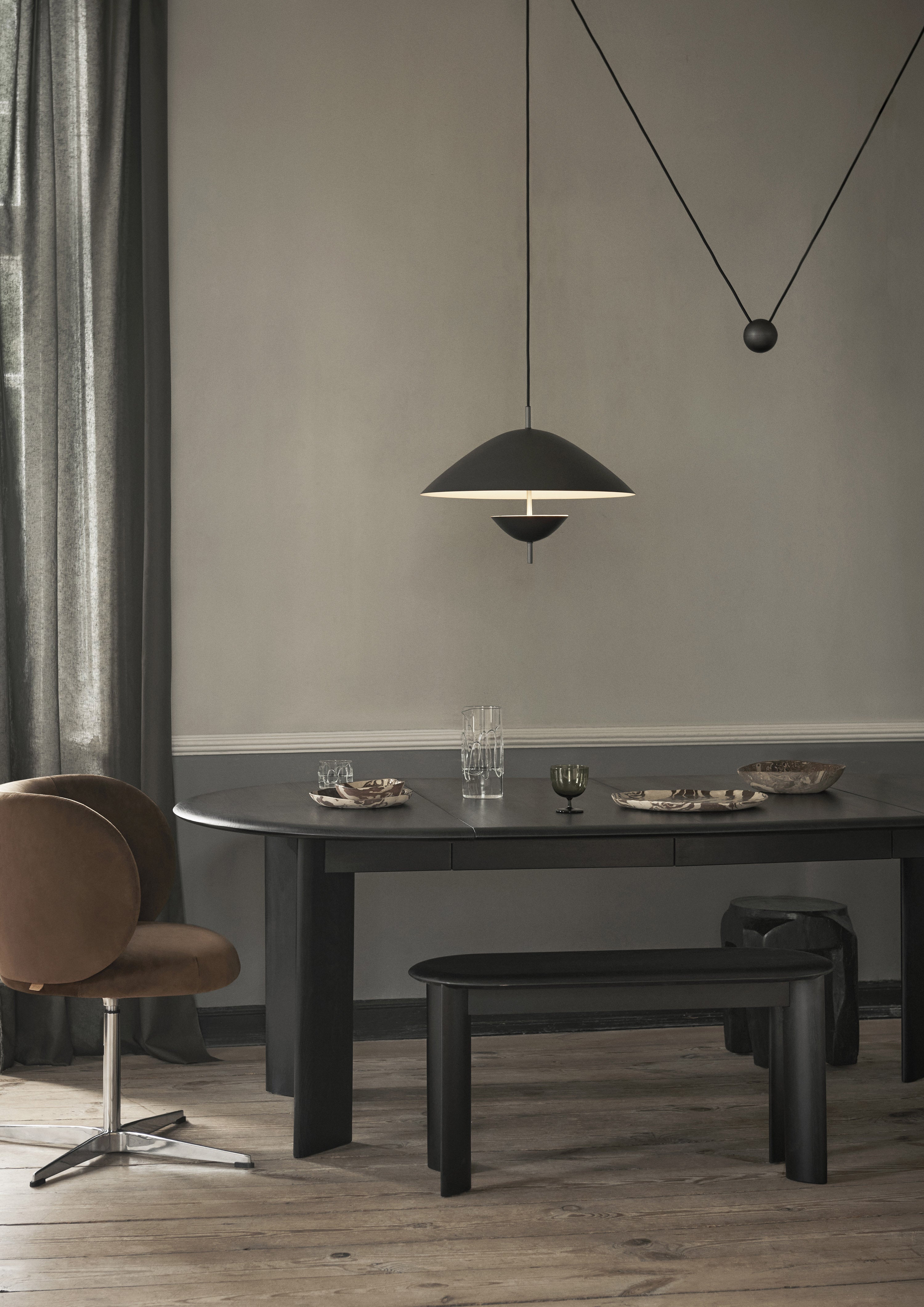Black Bevel Black Folded Table