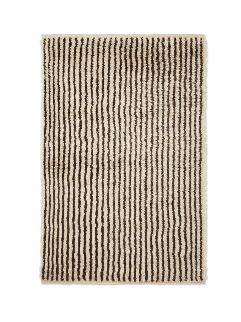 KAMI KNOTTED brown rug with beige