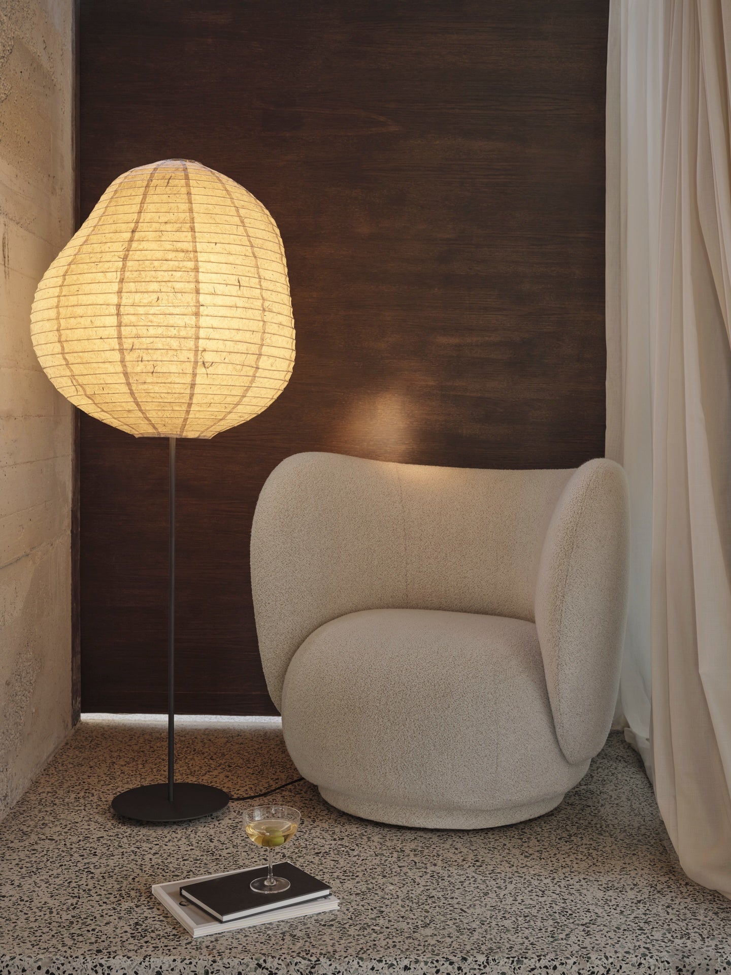 KURBIS TALL Washi Paper Floor Lamp