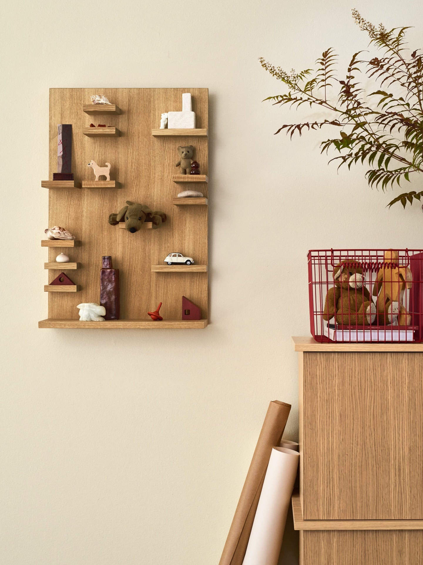 PARADE SHELF hanging shelf, oiled oak