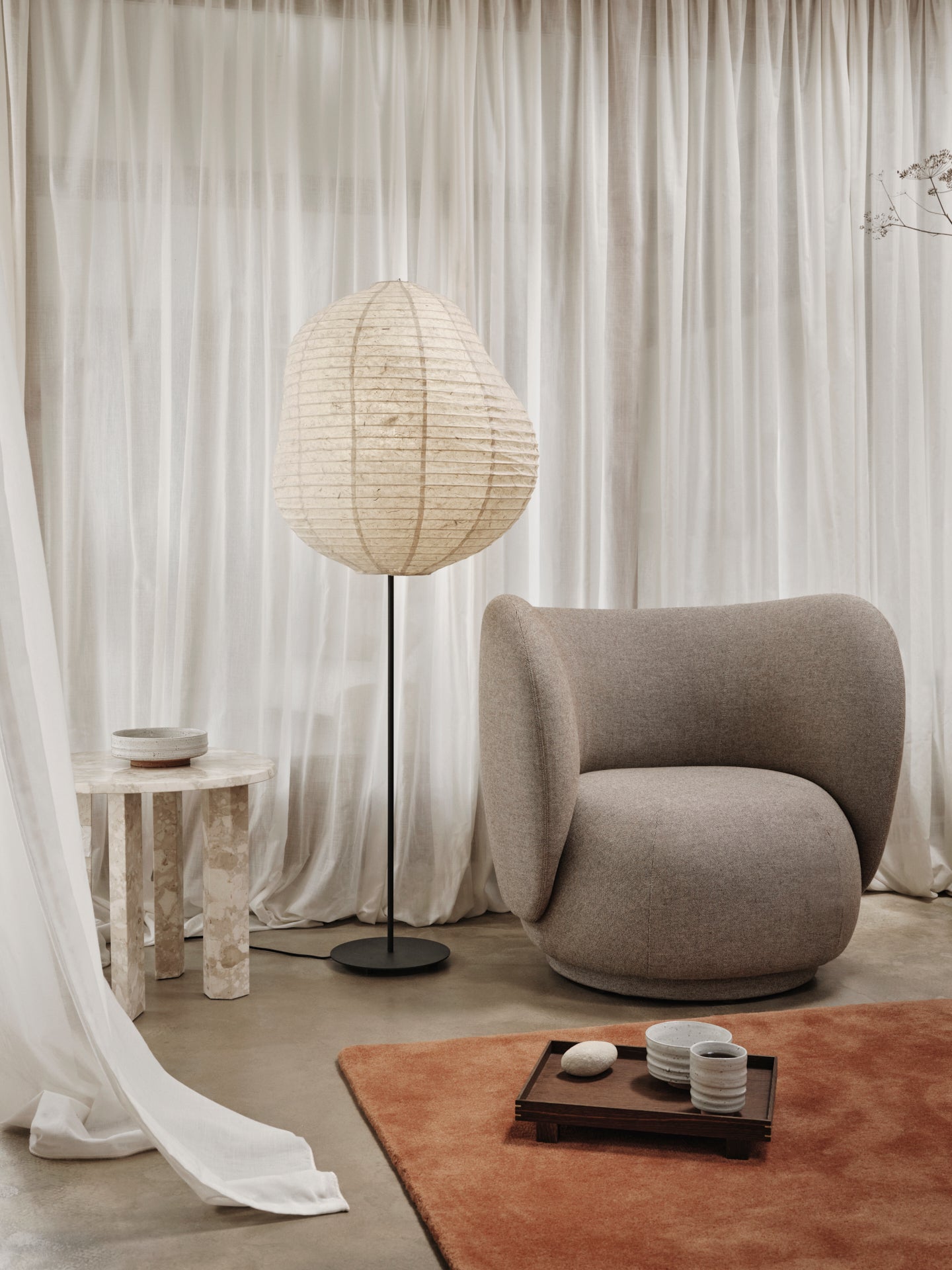 RICO LOUNGE Armchair Main Line Flax coffee