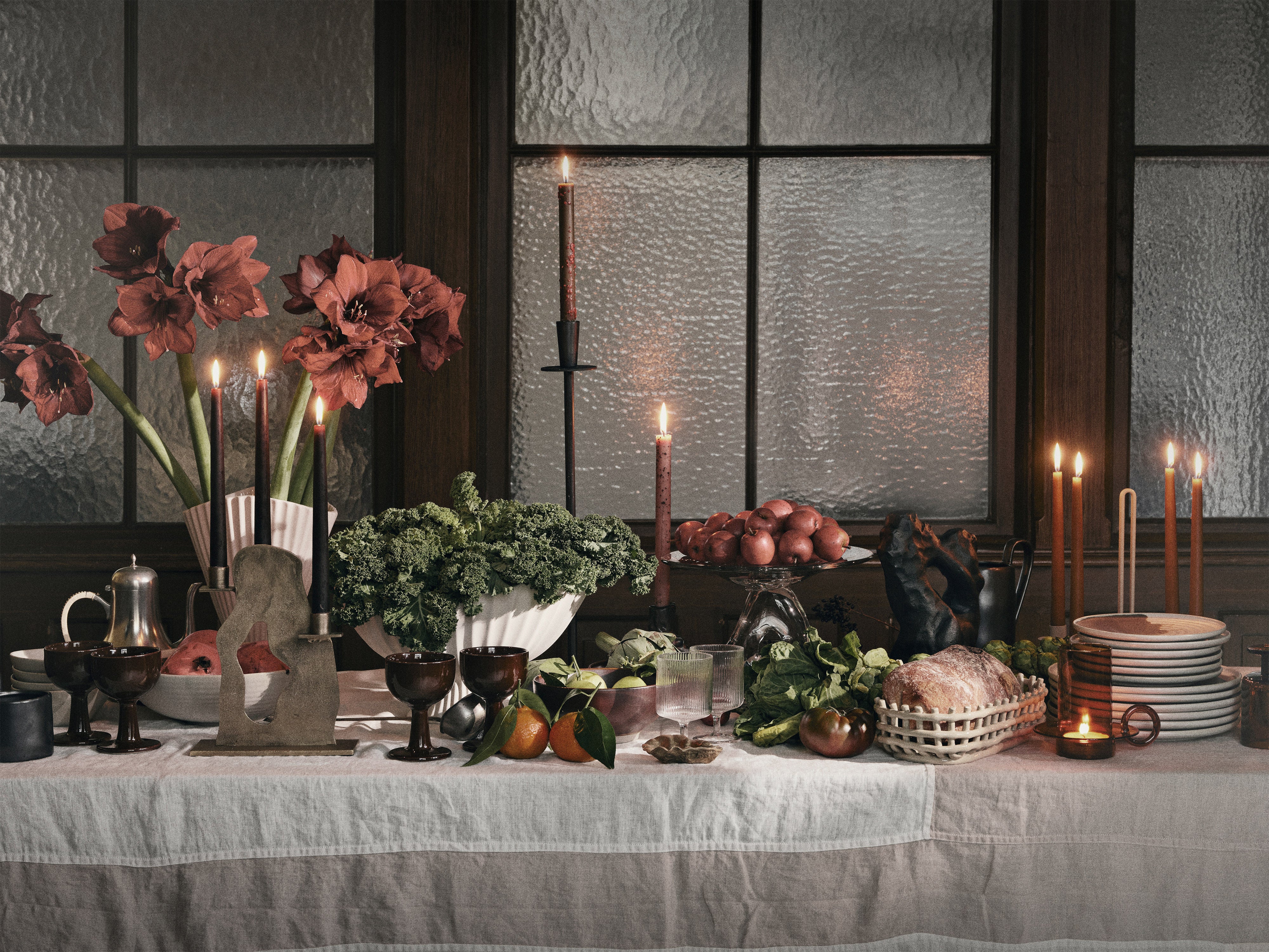 MURA green and pink candle set [Klaudia] [Amelia spr]
