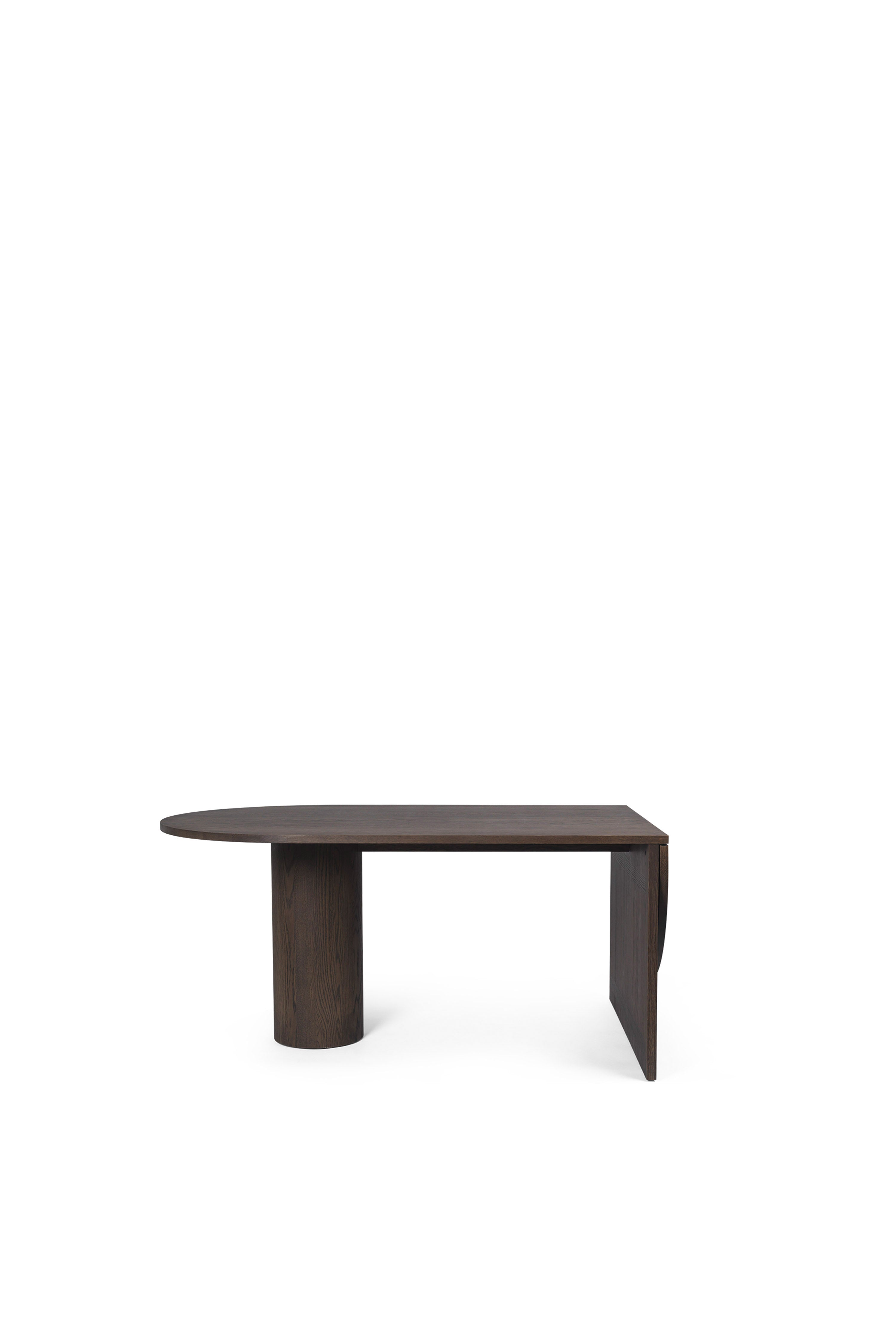 Dark oak wood table