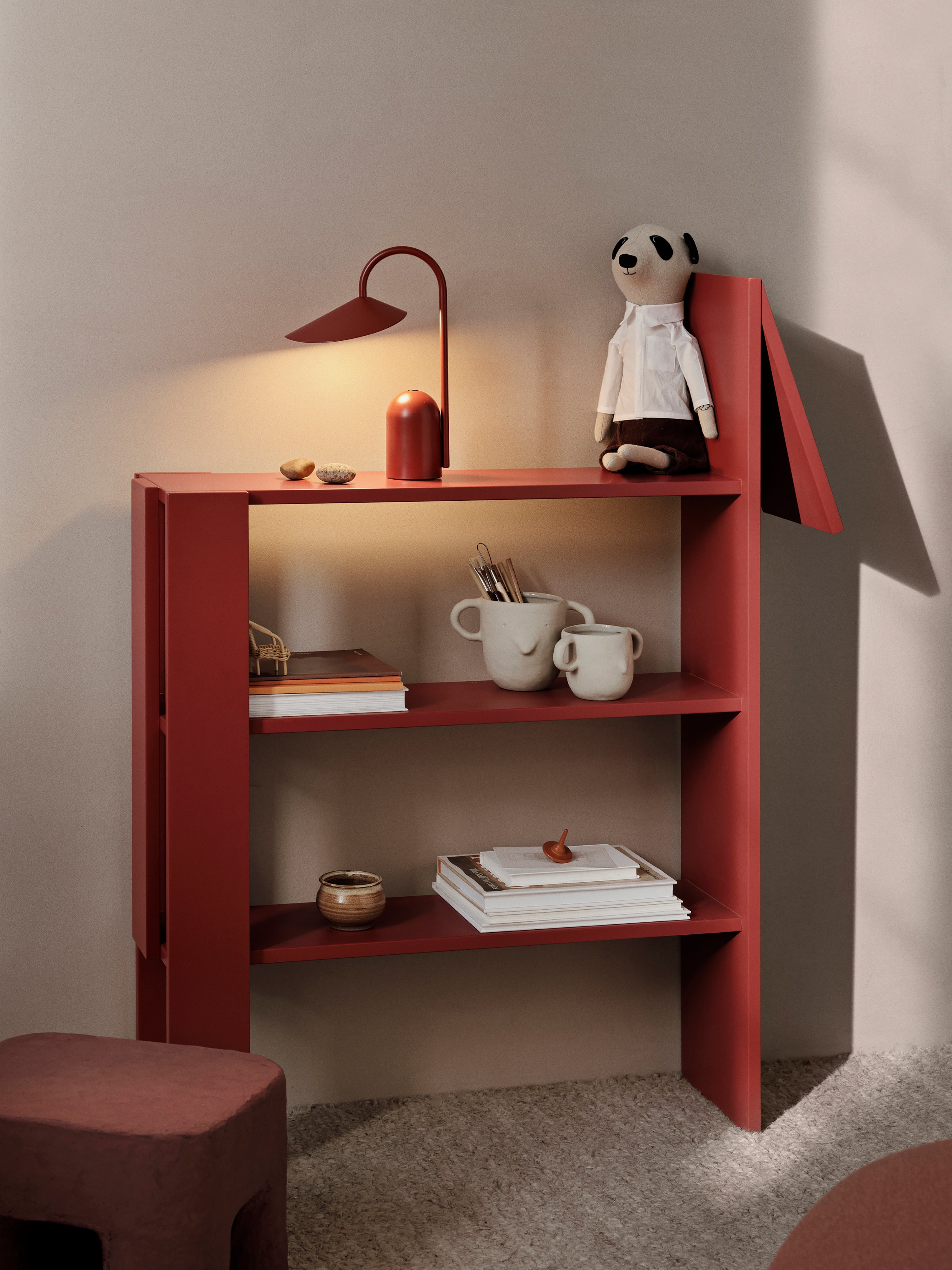 HORSE BOOKCASE red