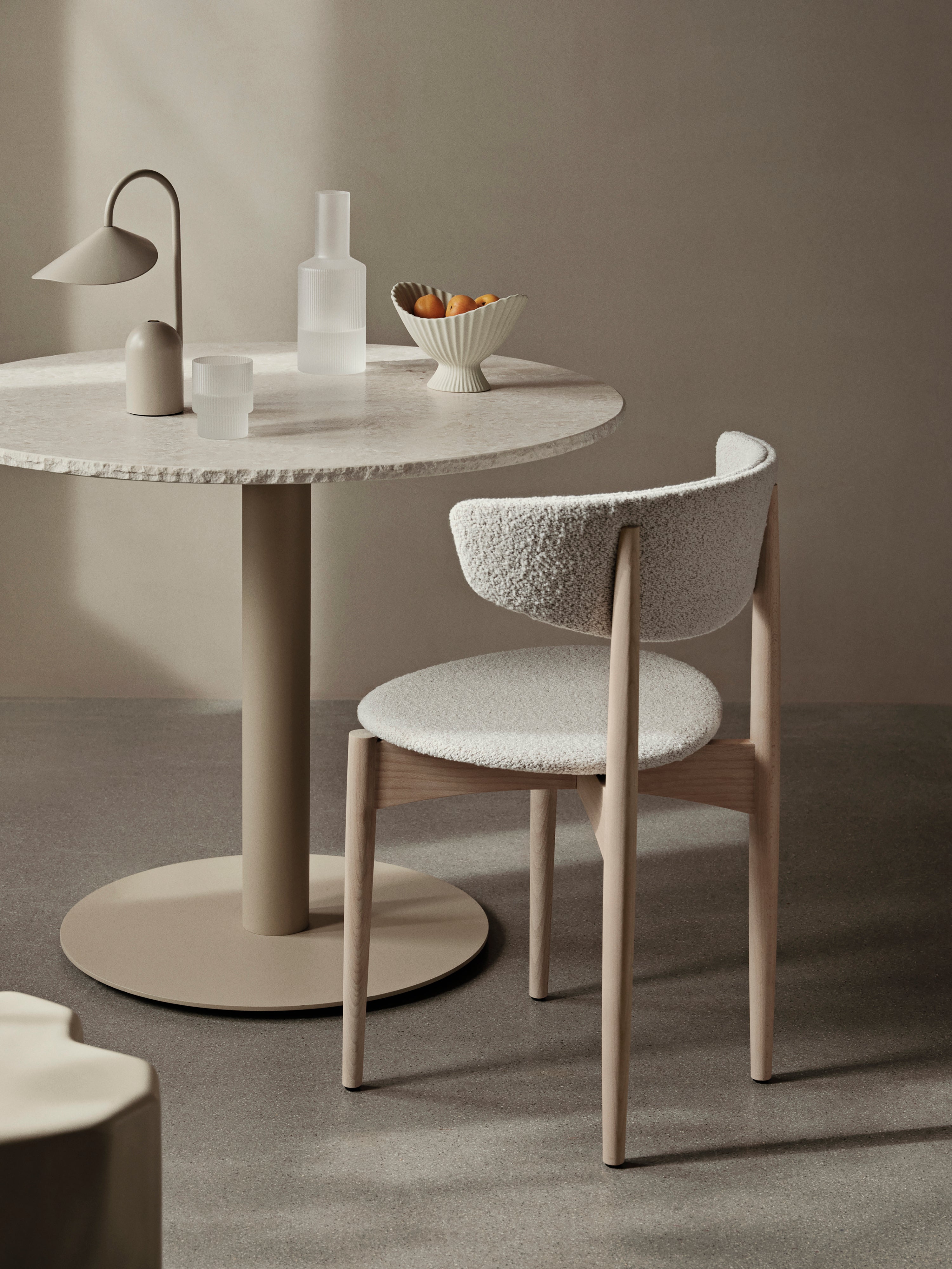 Runde Tisch Mineral beige Basis